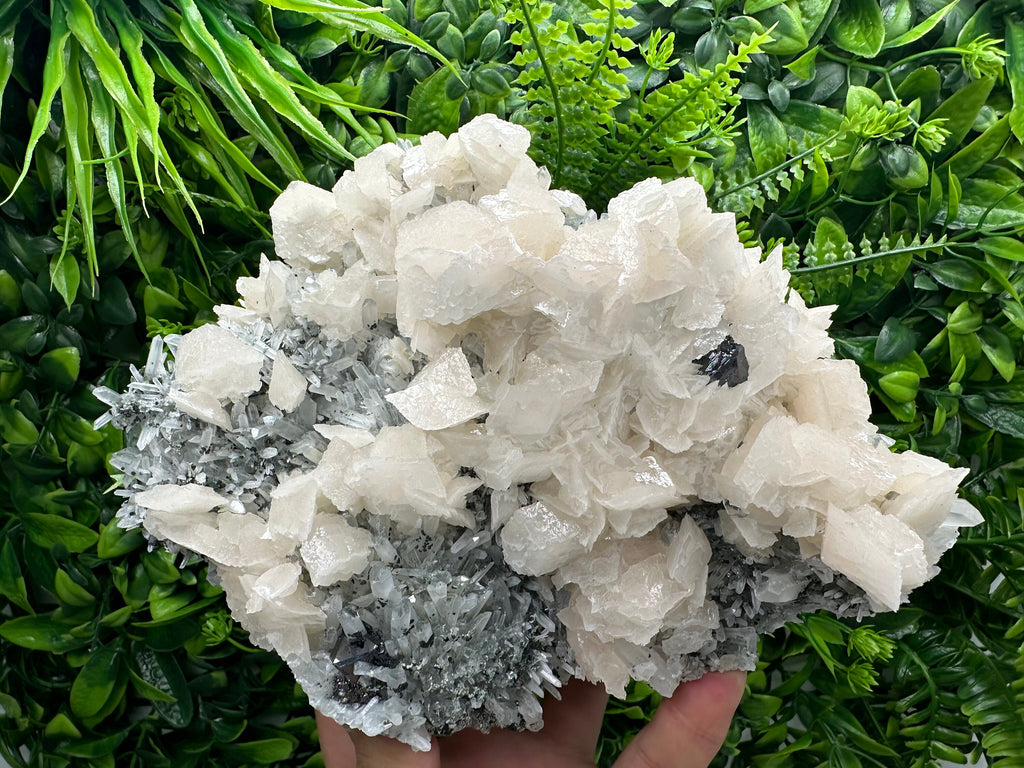 Sphalerite Calcite on Quartz, Borieva Mine Mineral Specimen