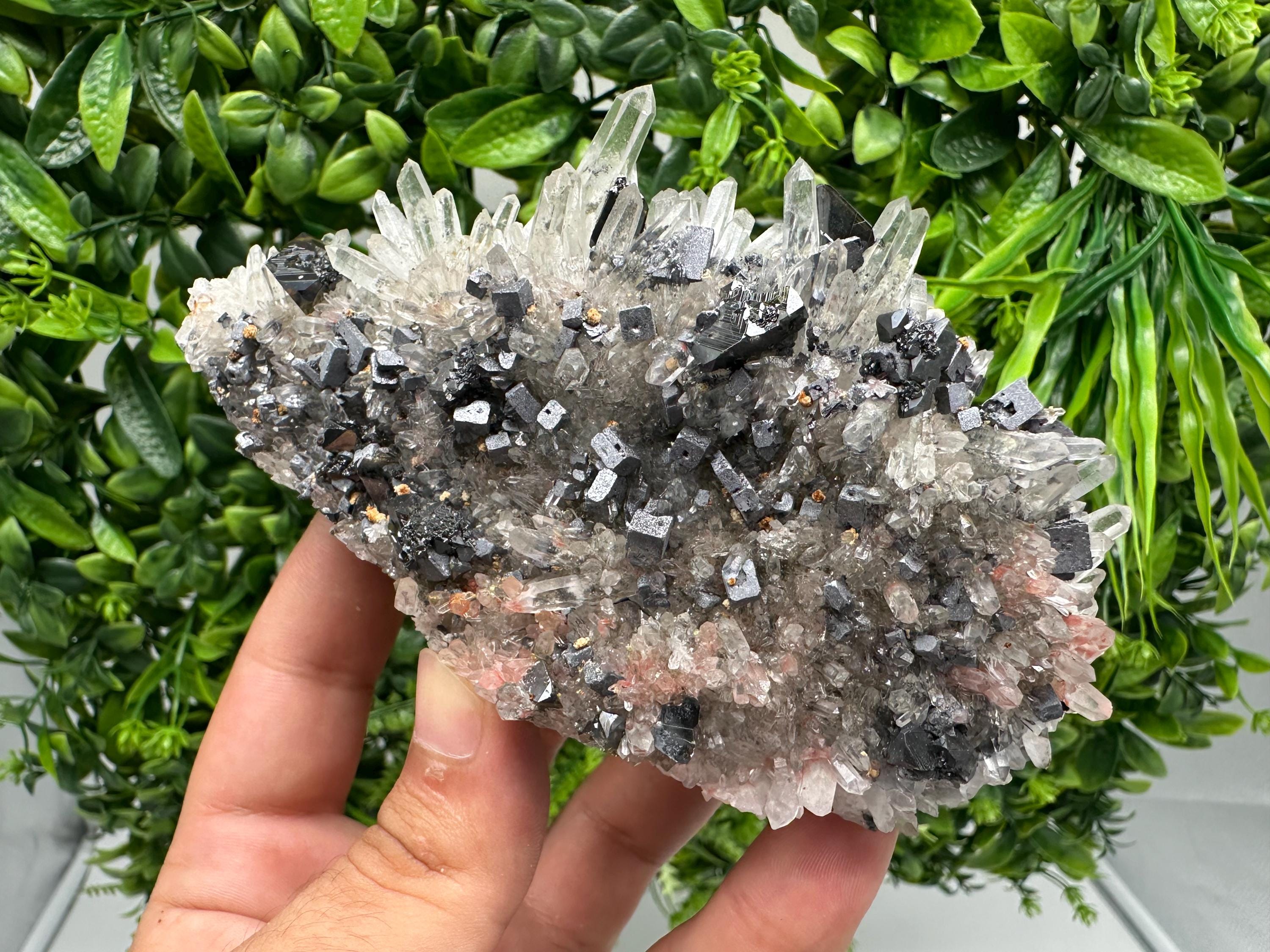 Stunning Quartz whit Galena,Hematite,Iron oxide from 9th September mine,natural,collectible mineral specimen,home decor stone,gift,crystal