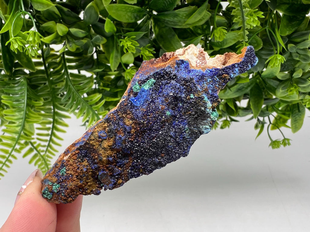 Azurite Malachite Mineral Specimen: Moroccan Blue-Green Crystal, Collector Stone