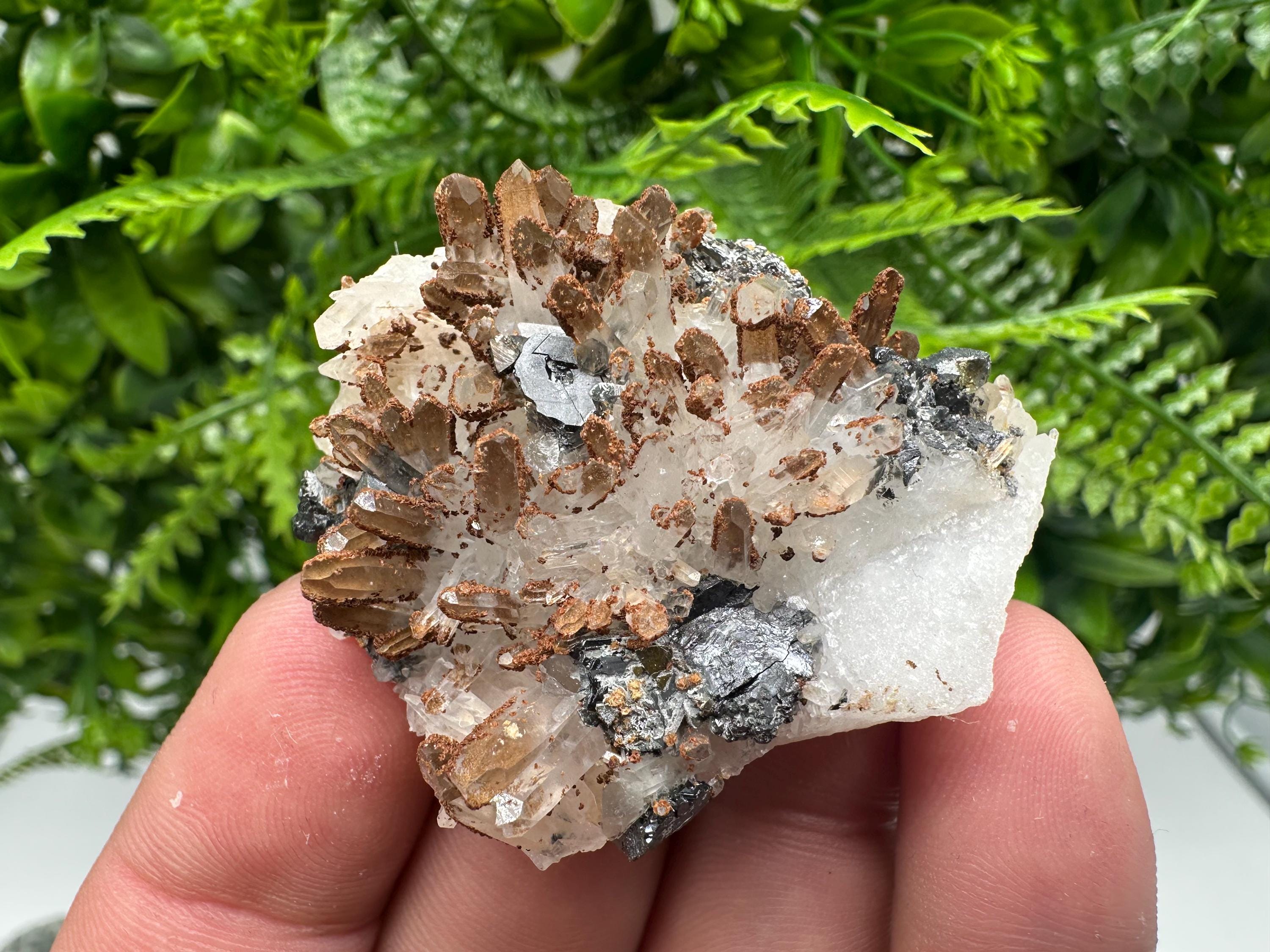 Quartz Sphalerite Siderite Specimen: Bulgaria Home Decor Stone