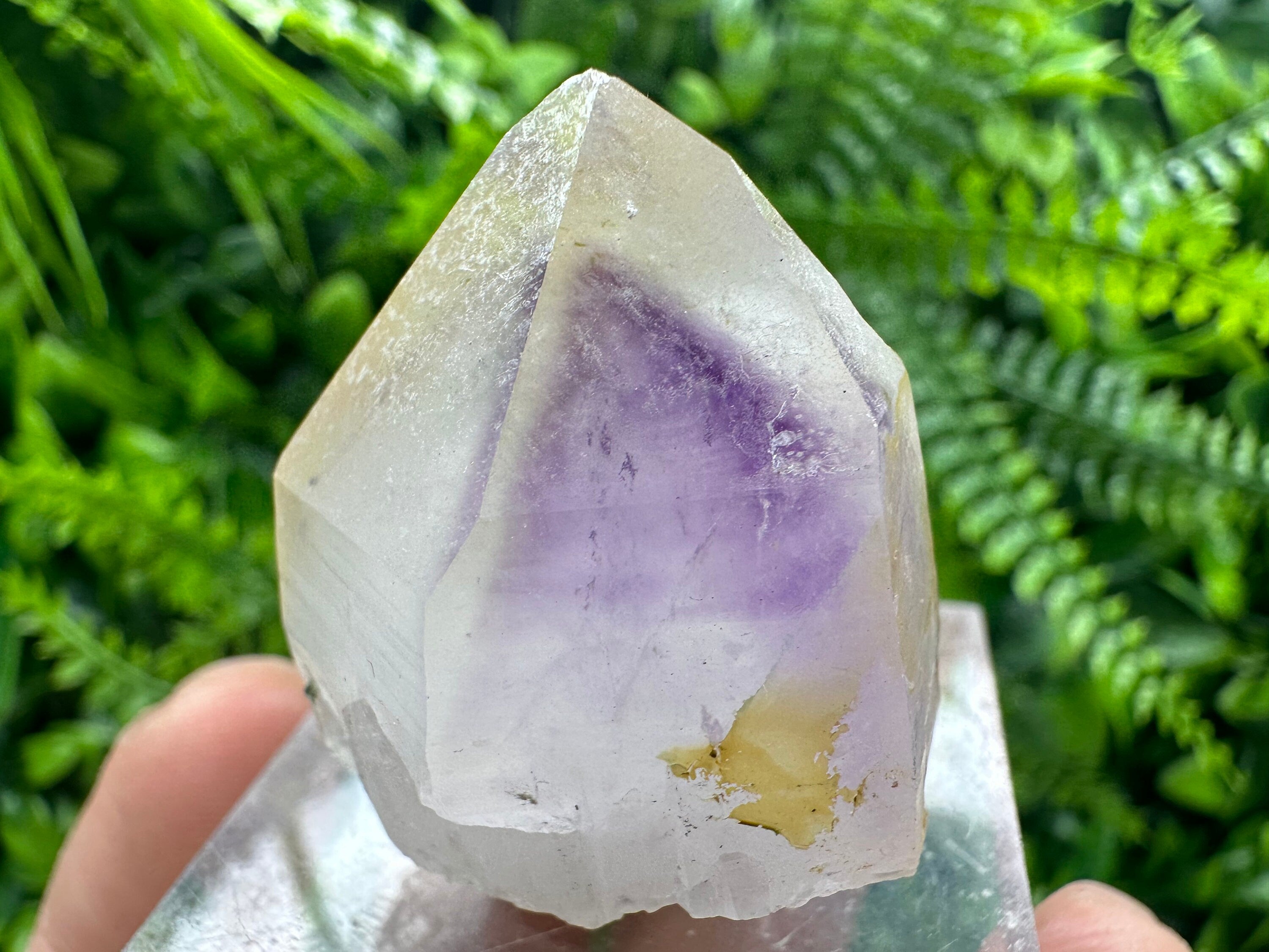 Amethyst Phantom Quartz with Chalcedony and Chlorite Inclusions