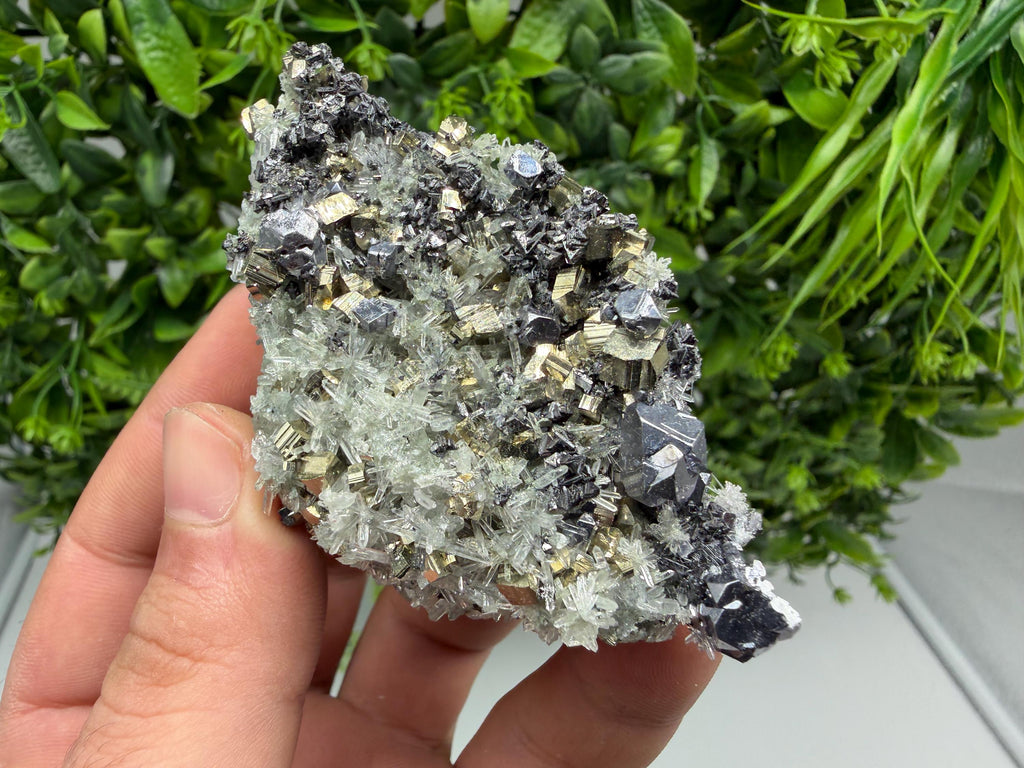 Pyrite Sphalerite Quartz  Mineral Specimen, Krushev dol Mine