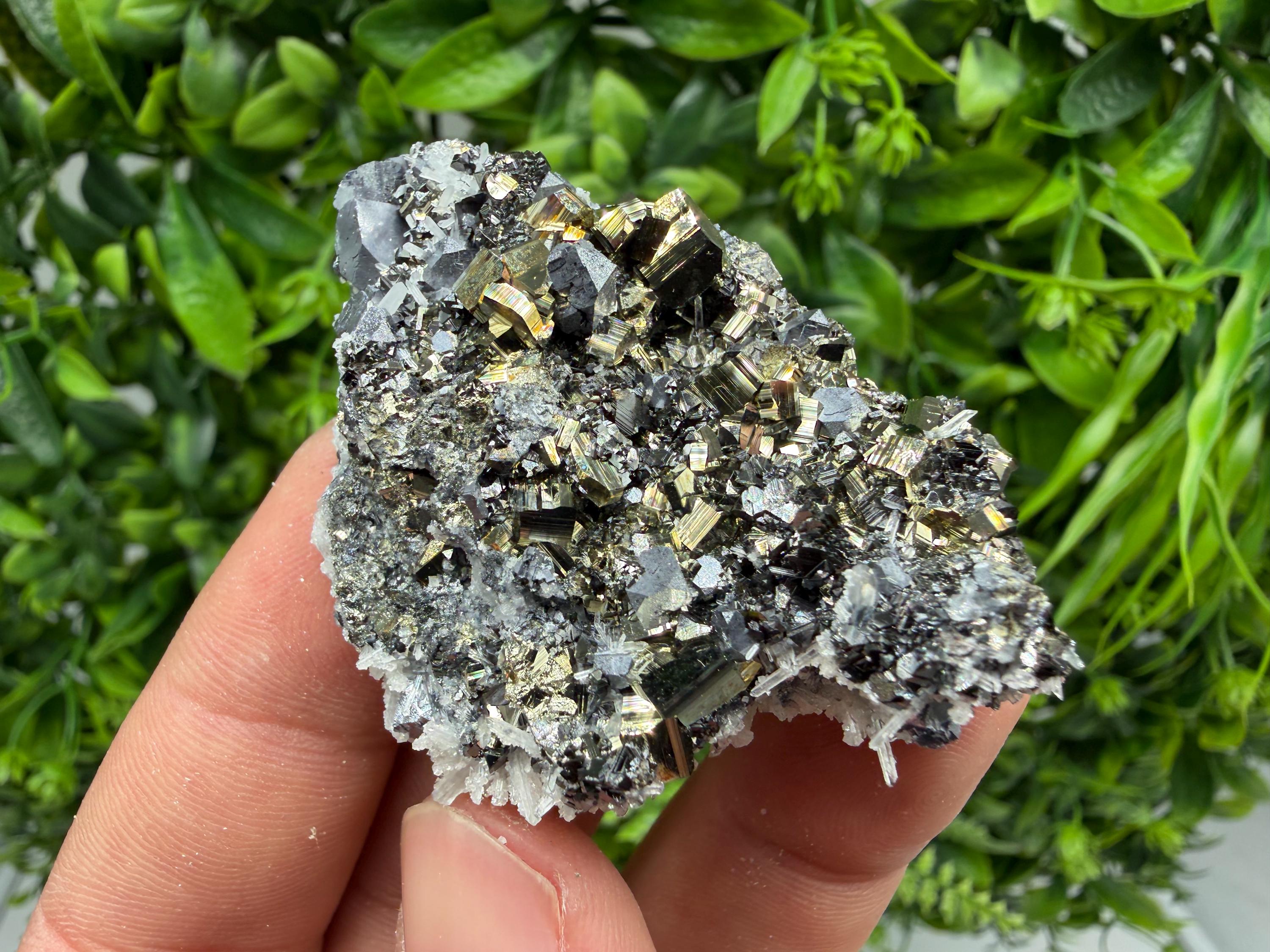 Pyrite Sphalerite Quartz  Mineral Specimen, Krushev dol Mine