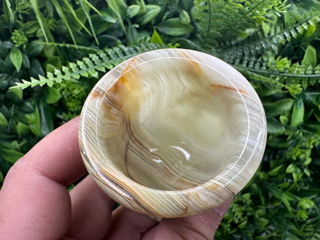 Vintage Natural Onyx Goblet: Unique Stone Cup (7cm)