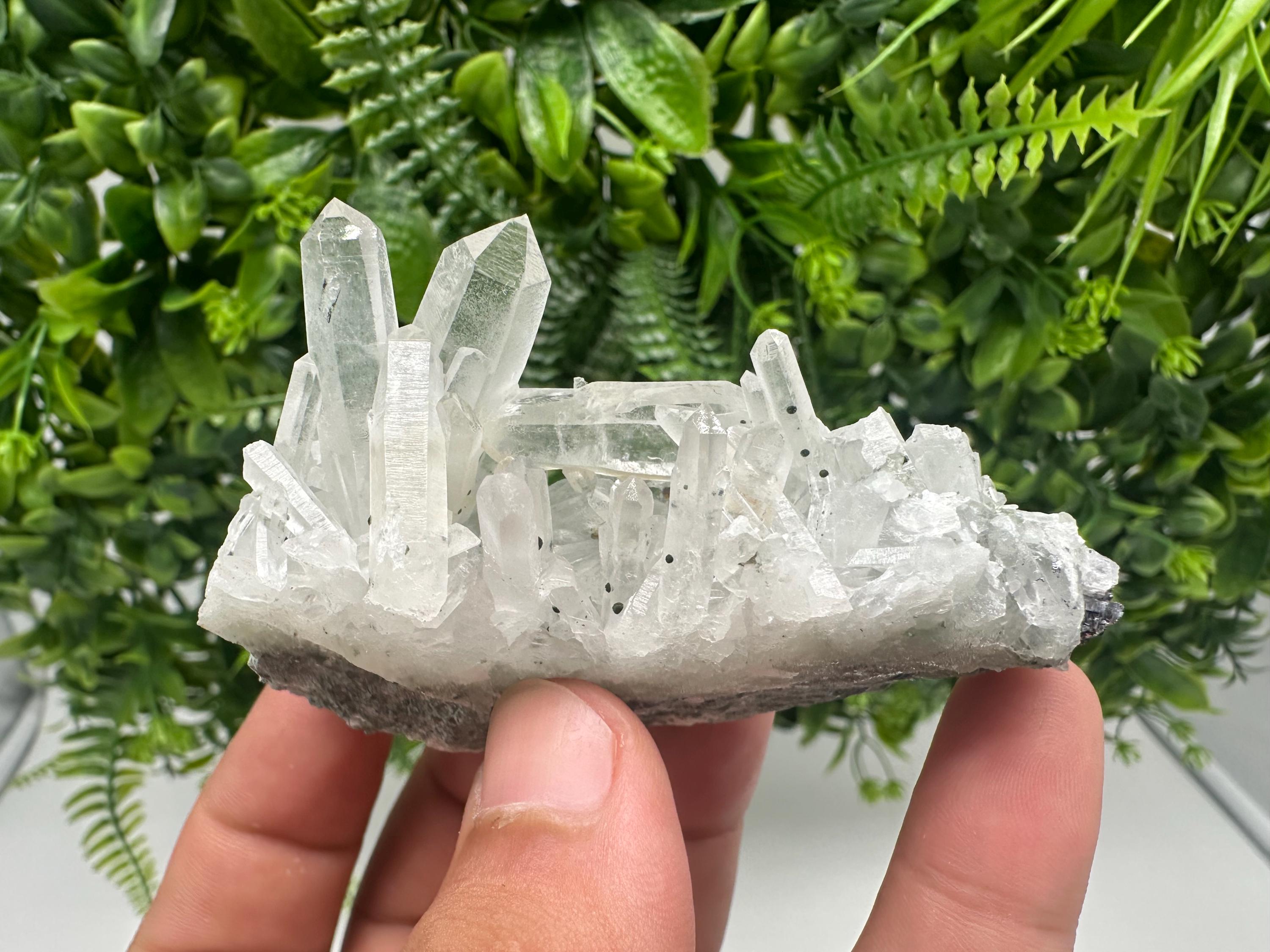 Wonderful Transparent Quartz on Chlorite Matrix,From Borieva mine,Madan,Bulgaria,Quartz,Quartz crystal,mineral specimen,collection quartz