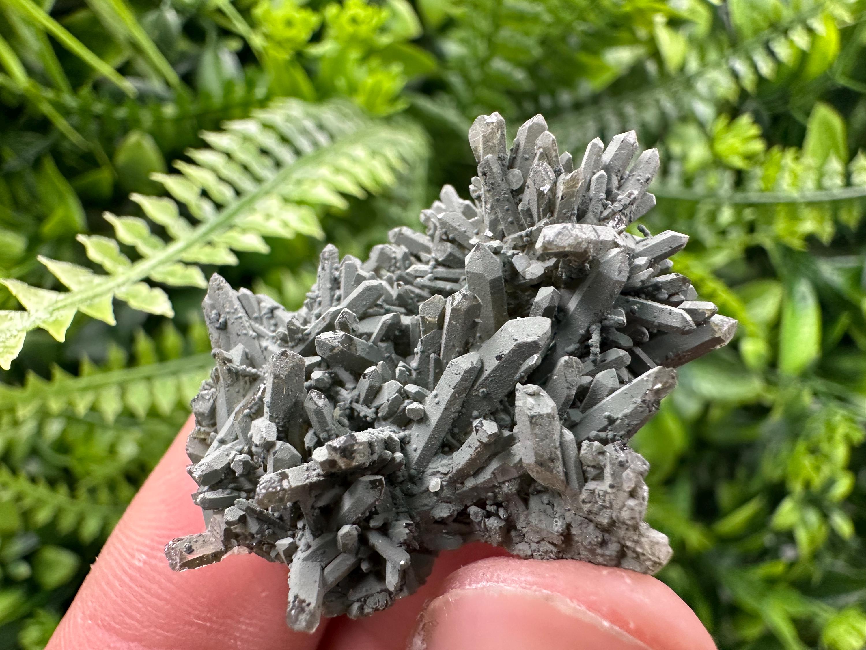Chlorite Quartz Cluster, Rare Mineral Specimen, Bulgaria