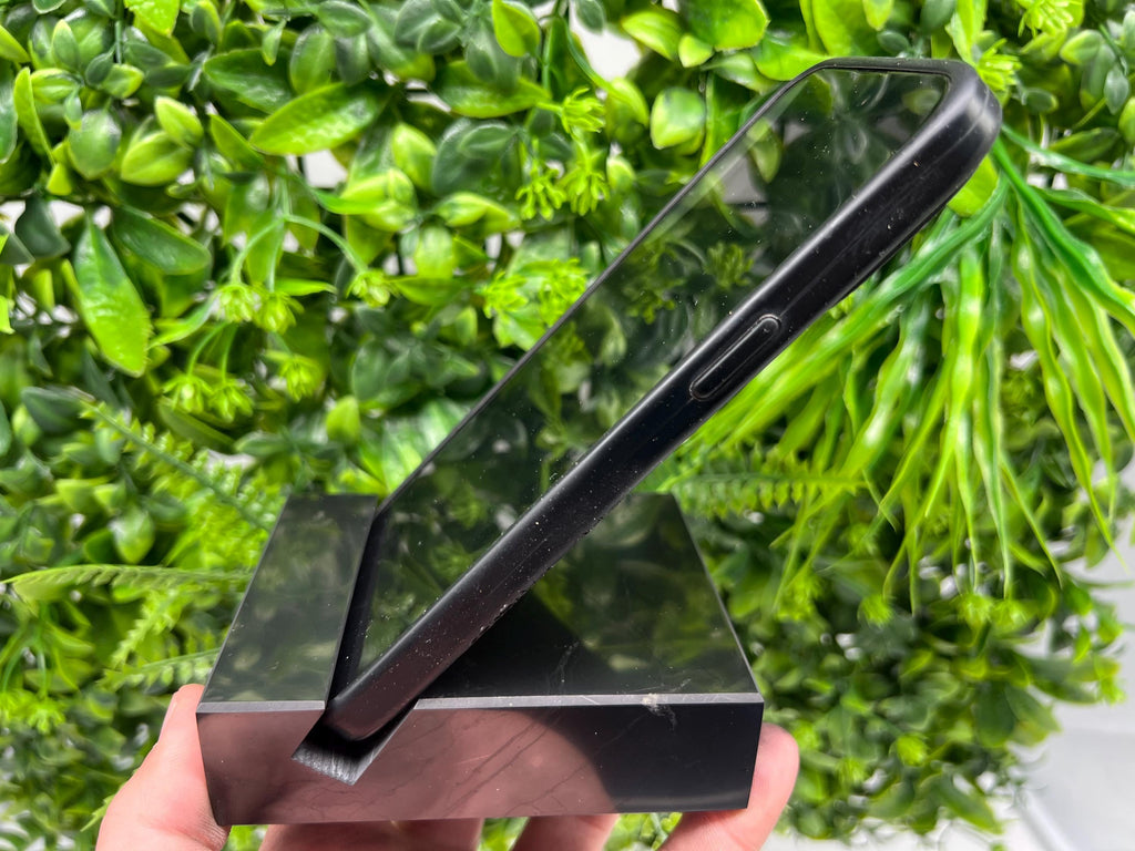 Shungite Phone Stand, EMF Protection, Karelia Russia
