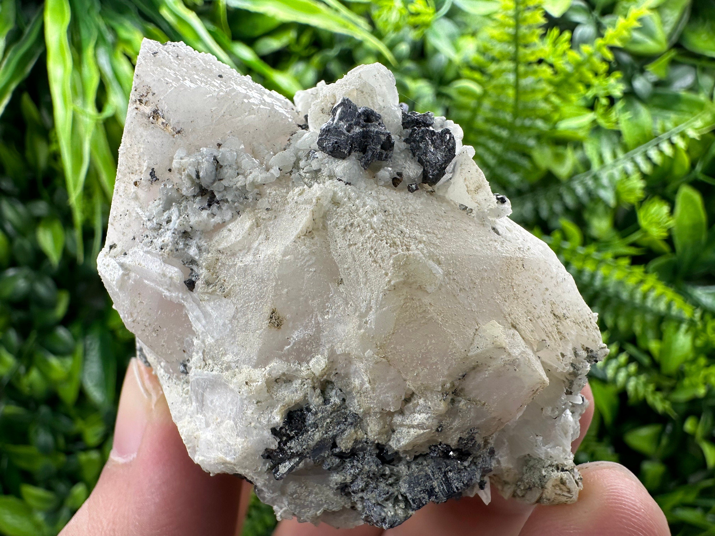 UV Fluorescent Calcite Cluster, Natural Minerals from Borieva Bulgaria