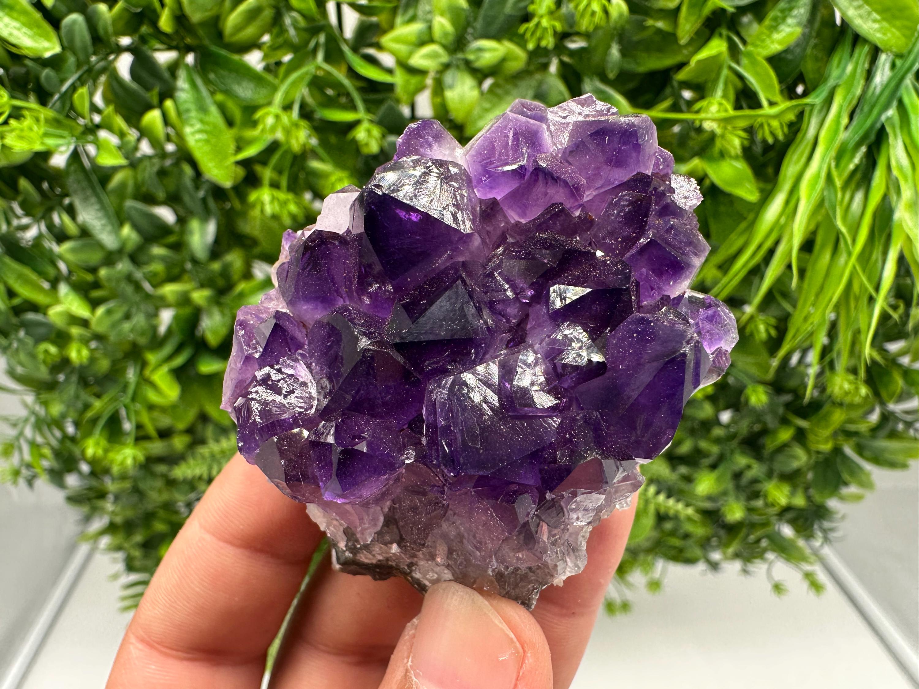 Uruguay Amethyst Cluster, Natural Purple Quartz Crystal, Home Decor