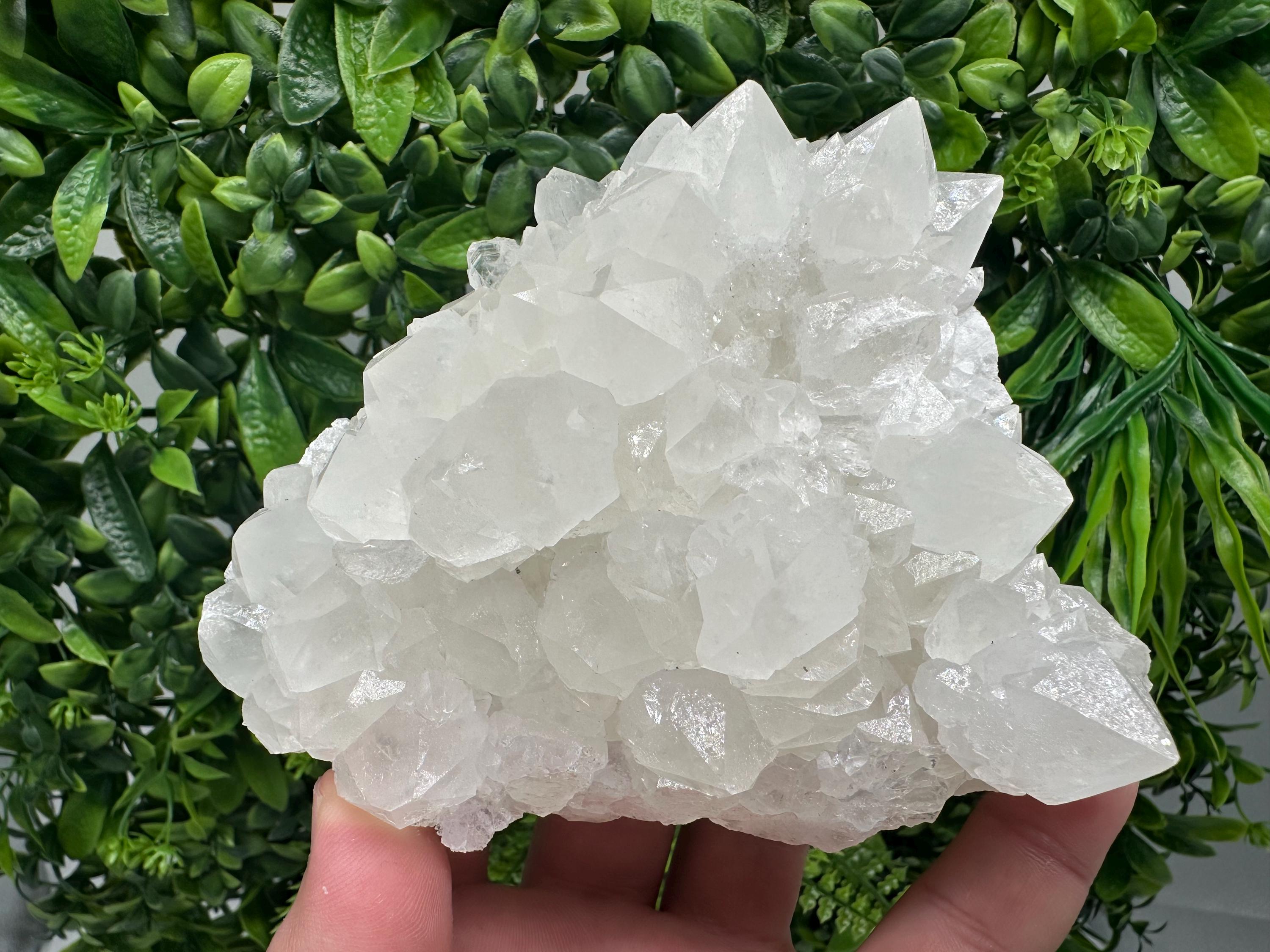 Transparent Chlorite Quartz Crystal Cluster - Madan, Bulgaria