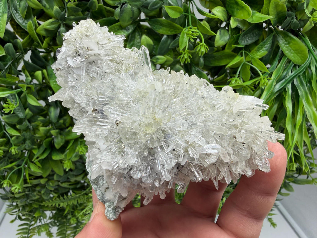 Pyrite on Quartz with Calcite, Borieva Mine Crystal Specimen