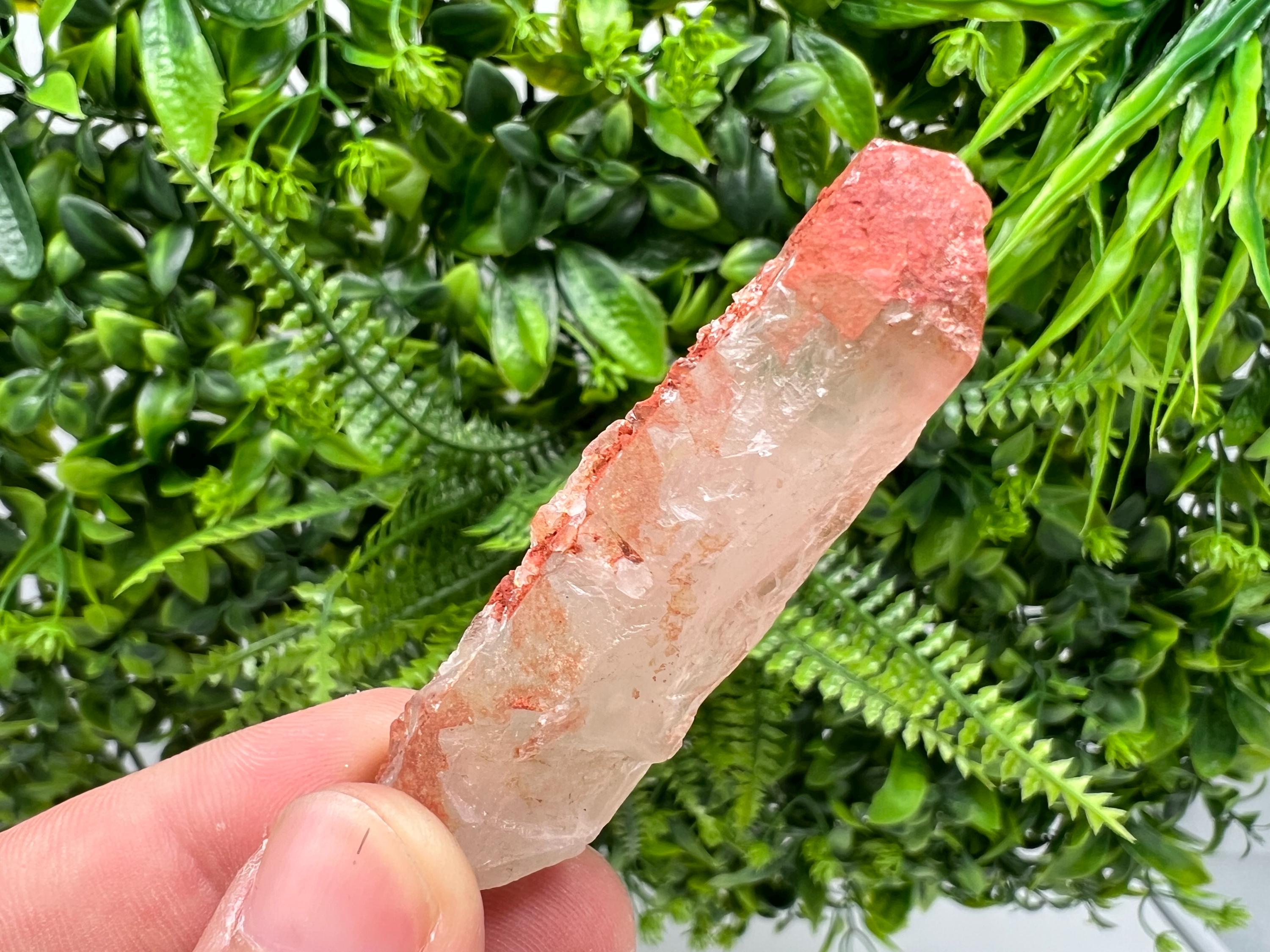Moroccan Red Phantom Quartz, Hematite Quartz, Natural Crystal Specimen