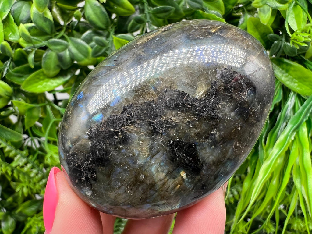 Polished Labradorite Crystal Decor Slab: Rainbow Multifire Stone