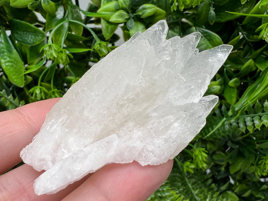 Calcite on Green Quartz: Djurcovo Mine, Bulgaria - Healing Crystal