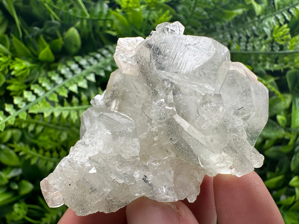 Apophyllite Stilbite on Chalcedony, India Mineral Specimen