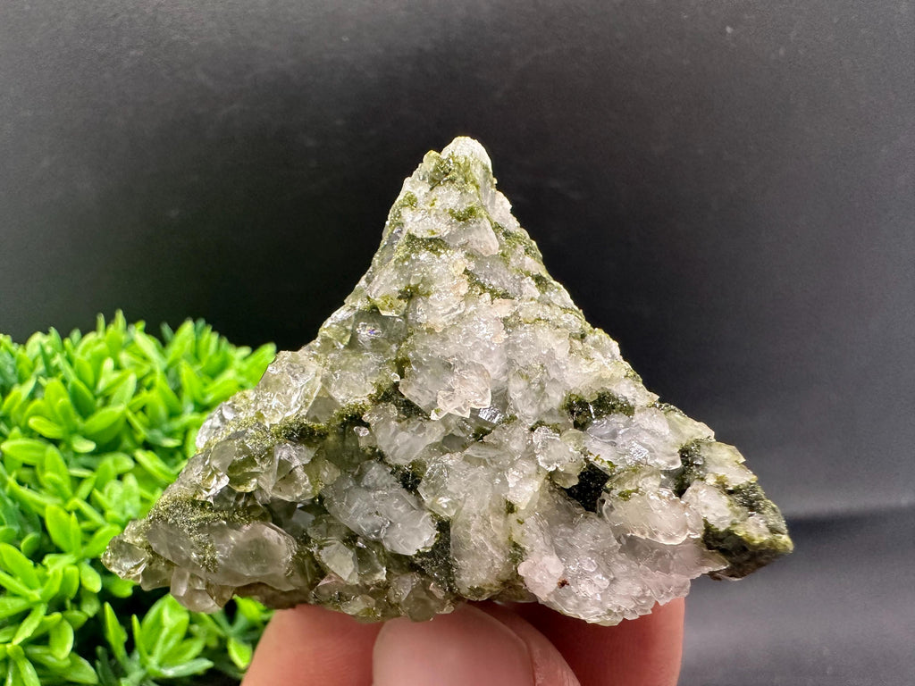 Rare Green Epidote with Quartz Crystals, Eastern Anatolia Turkey