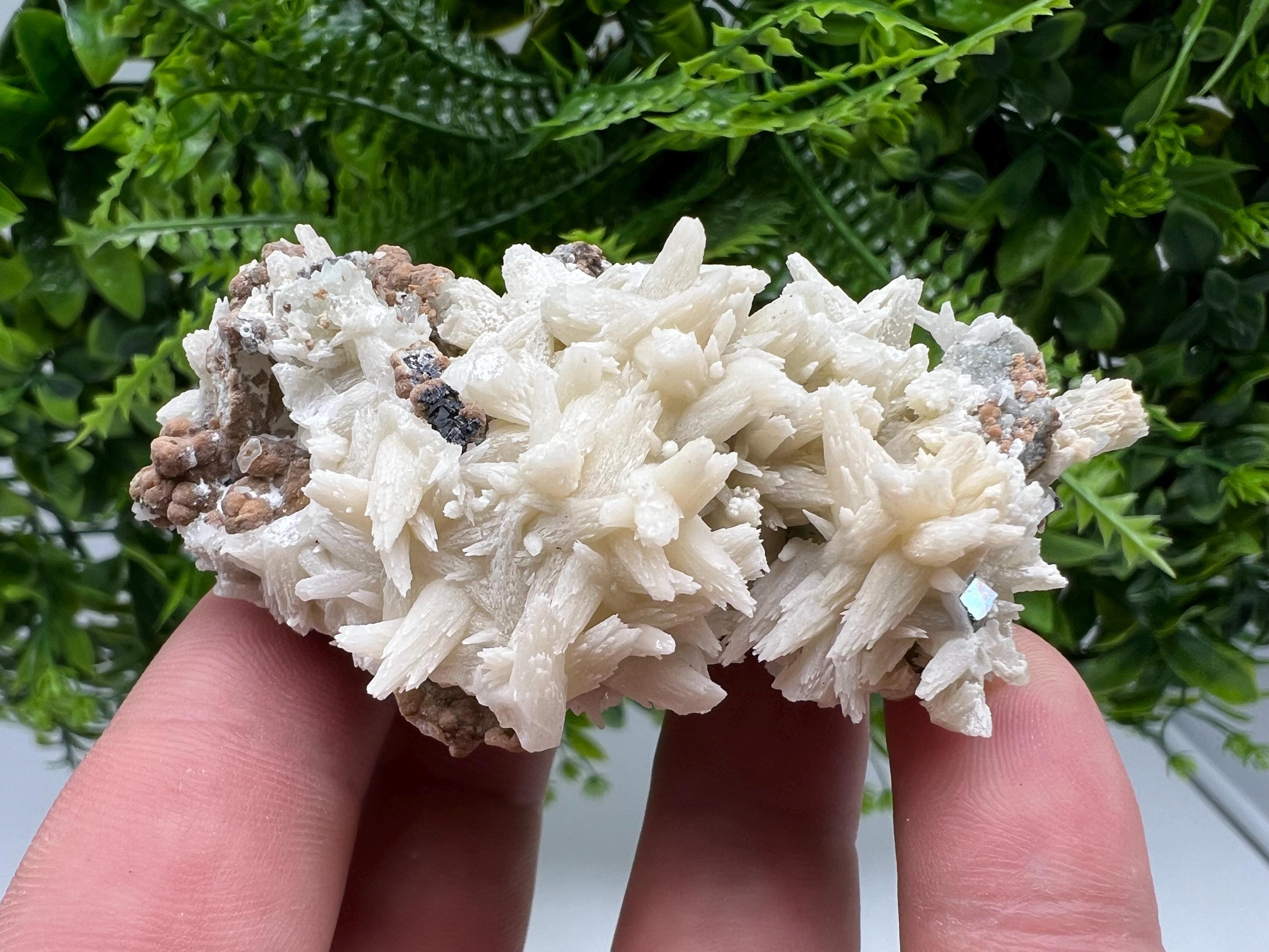 Calcite on Quartz Mineral Specimen: Madan Bulgaria Collectible Stone