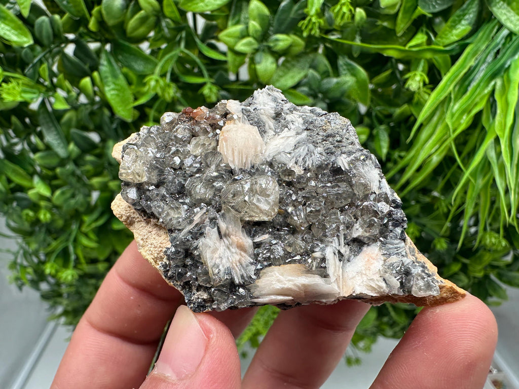 Wonderful Baryte with Cerussite on Galena from Morocco,Crystal, Mineral,Specimen,Cluster,Crystals,Barite Crystal,Cerussite Crystal,Specimen
