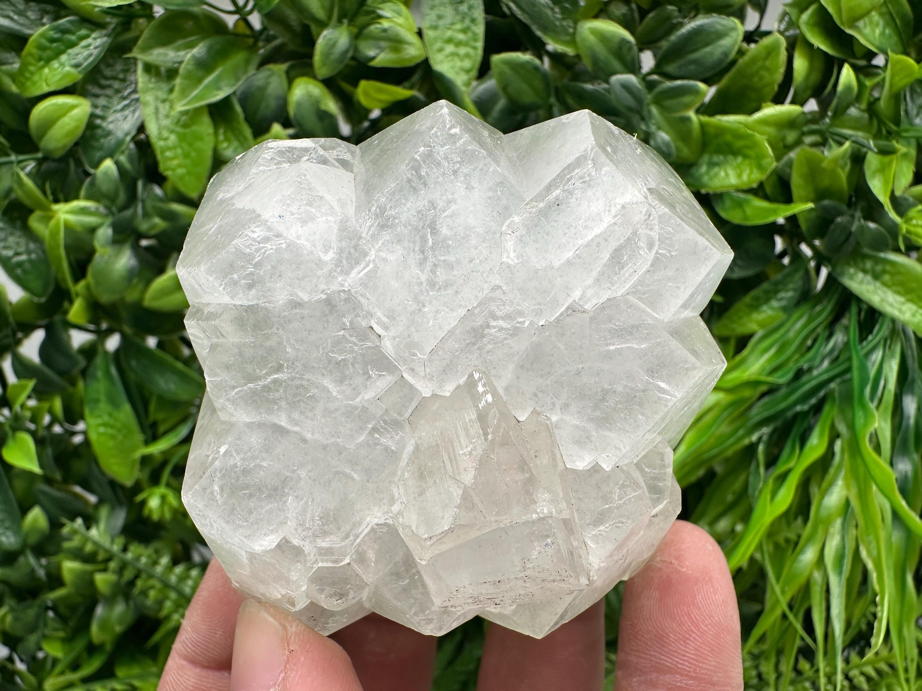 Apophyllite on Chalcedony Specimen: India Minerals Collection, 316 grams
