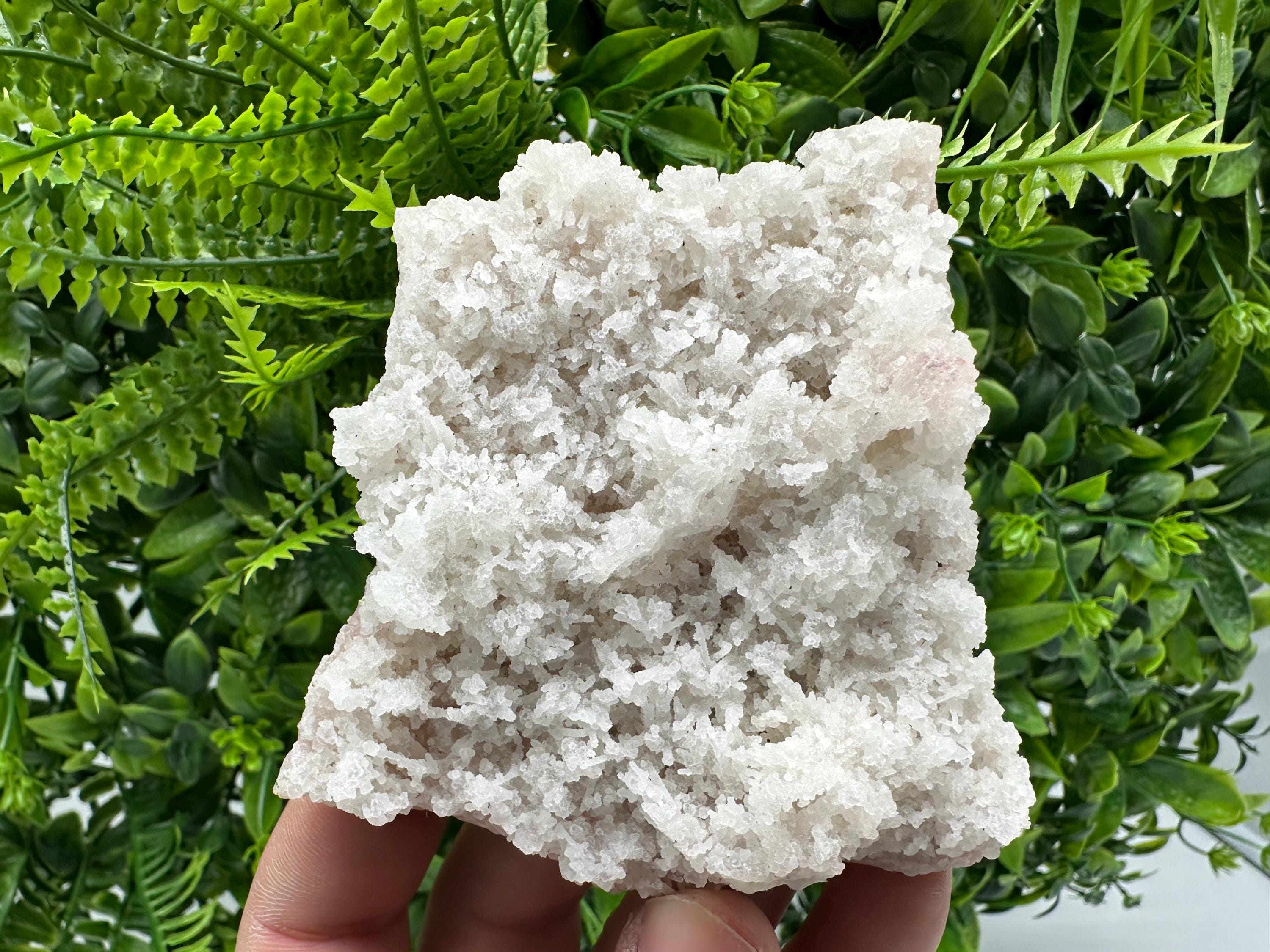 Natural Chalcedony Specimen: India Crystal Mineral, Home Decor