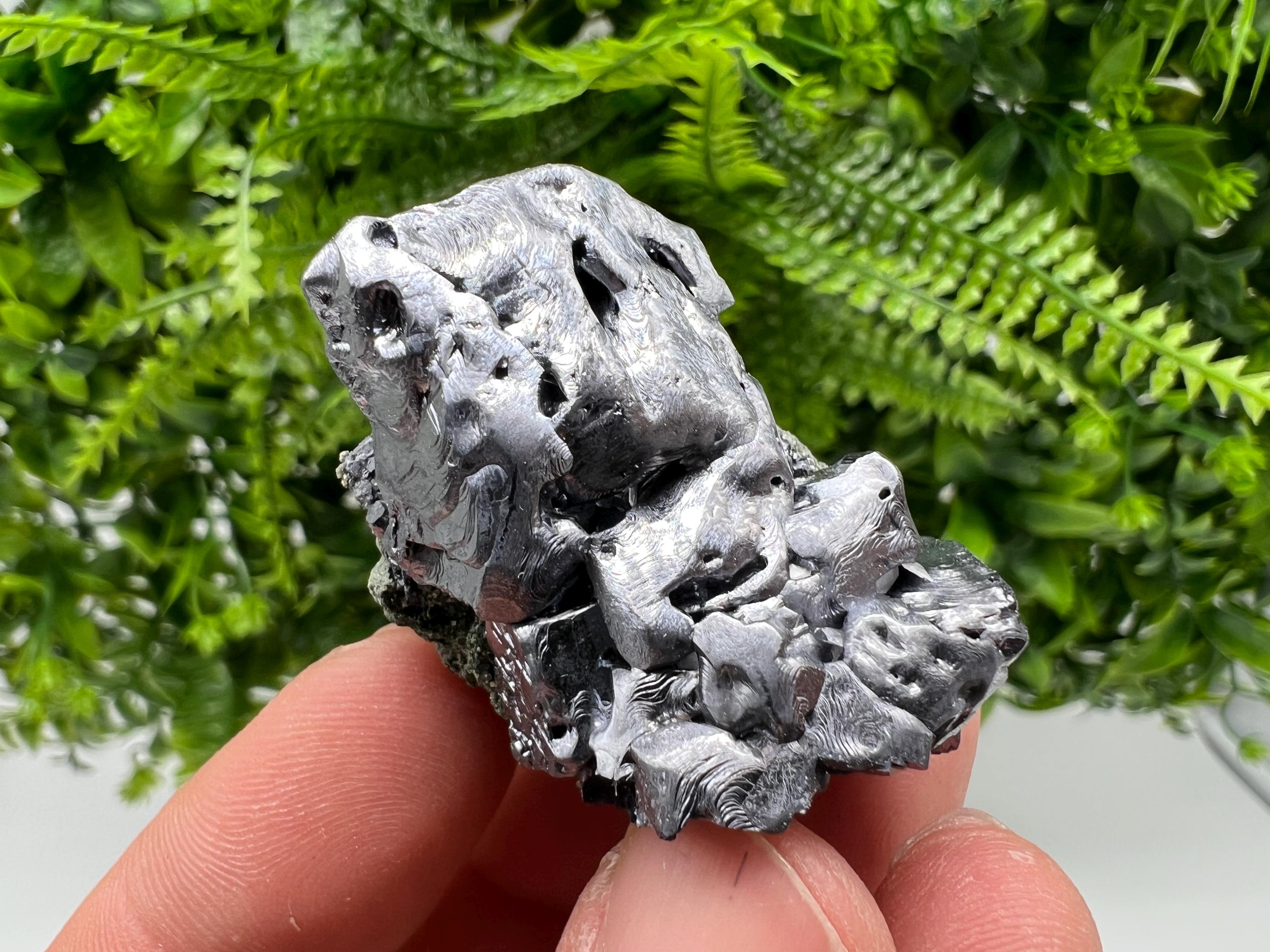 Skeletal Galena on Quartz, Bulgaria Mineral Specimen