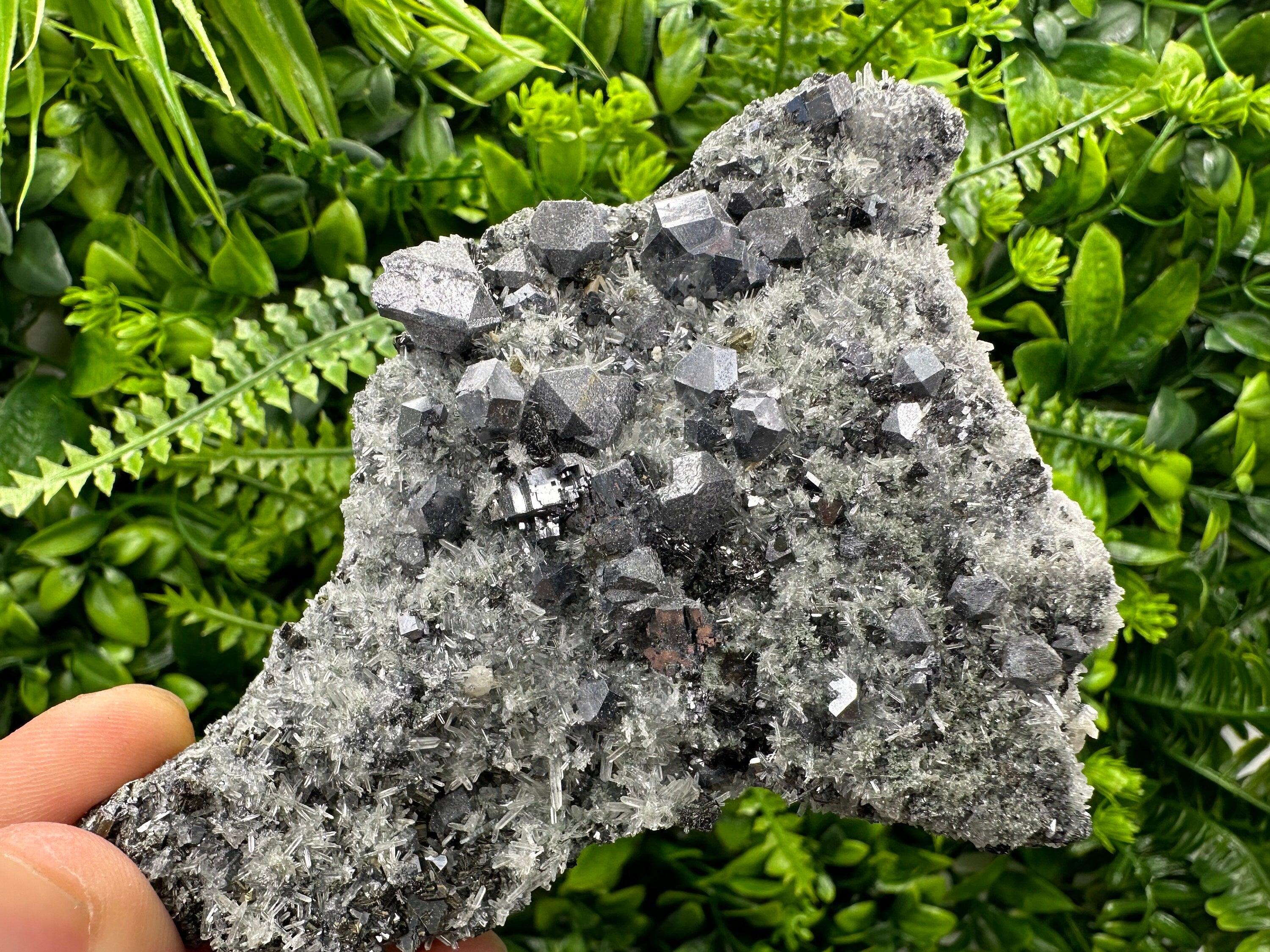 Galena with Sphalerite on Quartz, Bulgaria Mineral Specimen