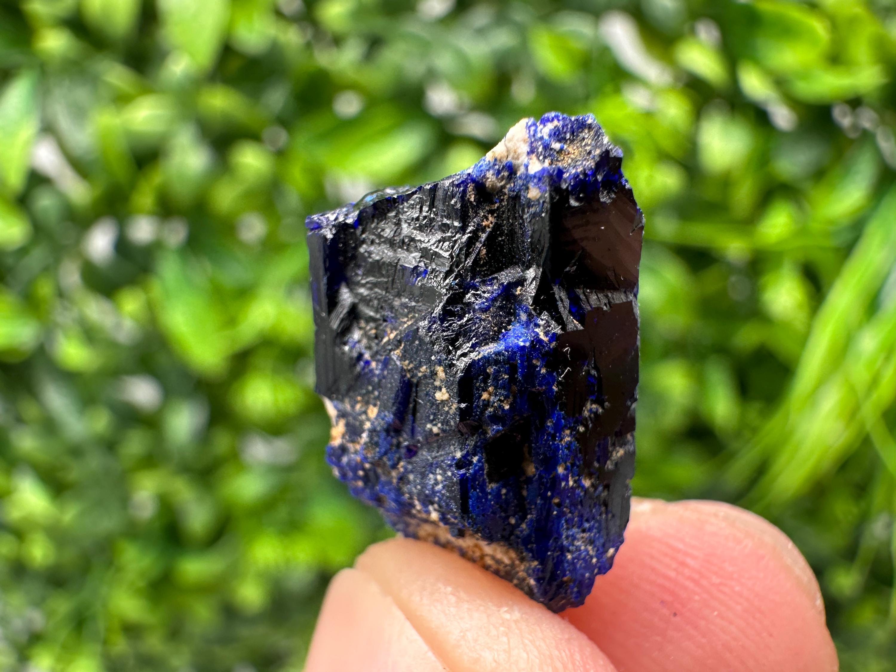 Crystallized Azurite-Kerrouchen,Morocco-Blue Azurite Specimen-High Quality Blue Azurite-Azurite Mineral Specimen, gemmy,lustrous of Azurite