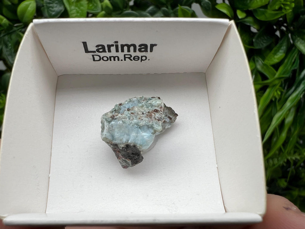 Rare Raw Larimar Specimen: Dominican Republic Crystal (20/15mm)