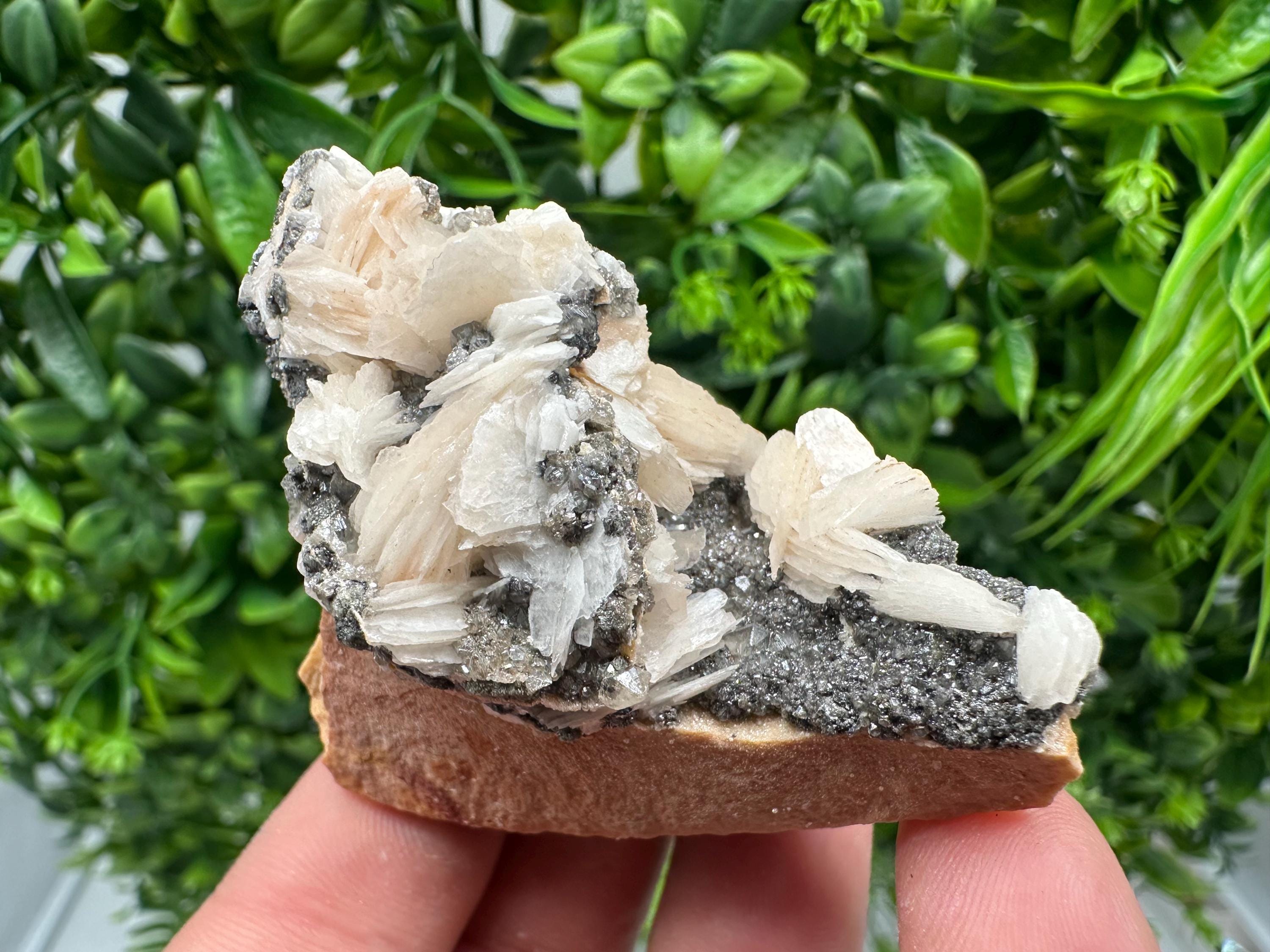 Wonderful Baryte with Cerussite on Galena from Morocco,Crystal, Mineral,Specimen,Cluster,Crystals,Barite Crystal,Cerussite Crystal,Specimen