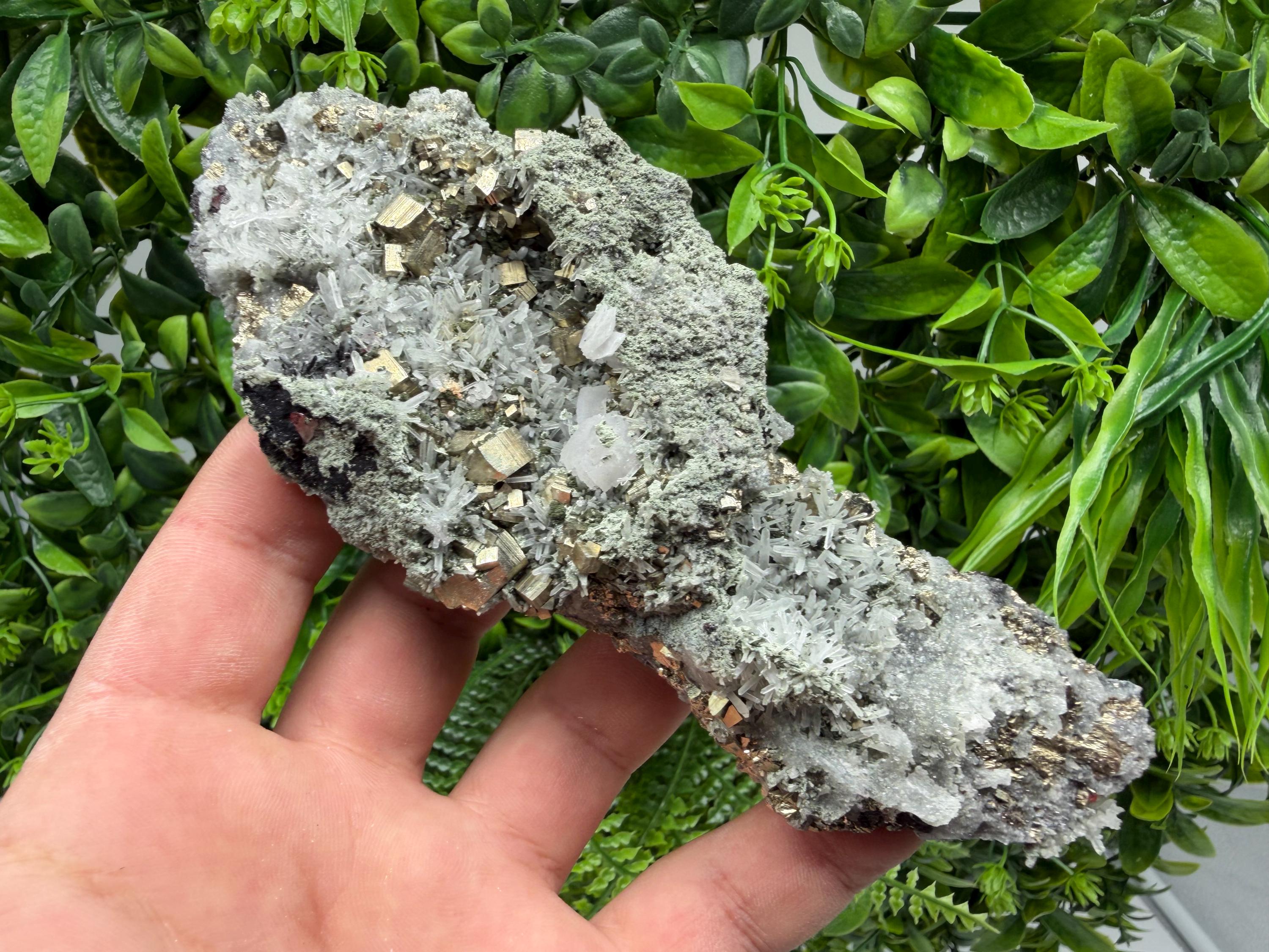 Pyrite Sphalerite Quartz  Mineral Specimen, Krushev dol Mine