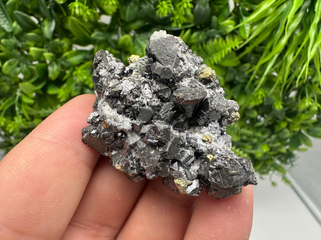 Pyrite Sphalerite Specimen, Golden Mineral Stone, Bulgaria Decor