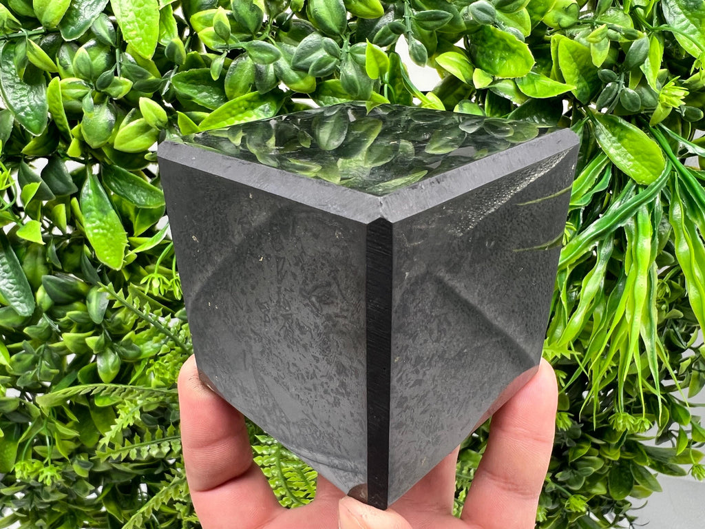 7cm Shungite Cube: Polished EMF Protection Crystal
