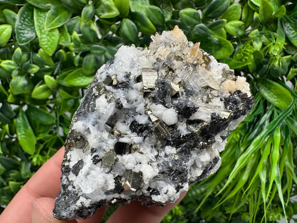 Pyrite Sphalerite Quartz Calcite Mineral Specimen, Madan Bulgaria