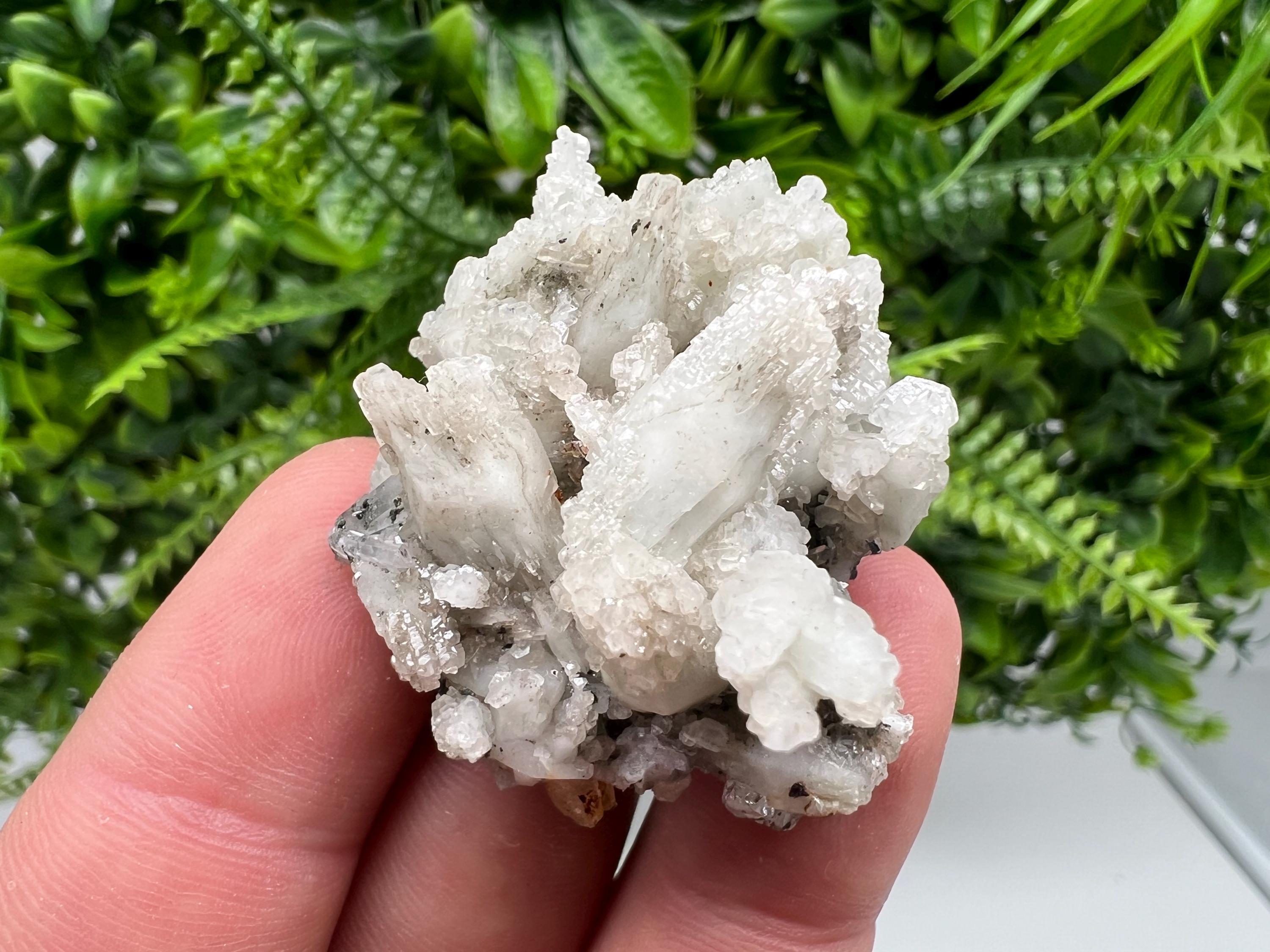 Calcite on Quartz Mineral Specimen, Borieva Mine, Bulgaria