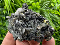 Rainbow Pyrite on Sphalerite and Quartz from Borieva Mine, Bulgaria