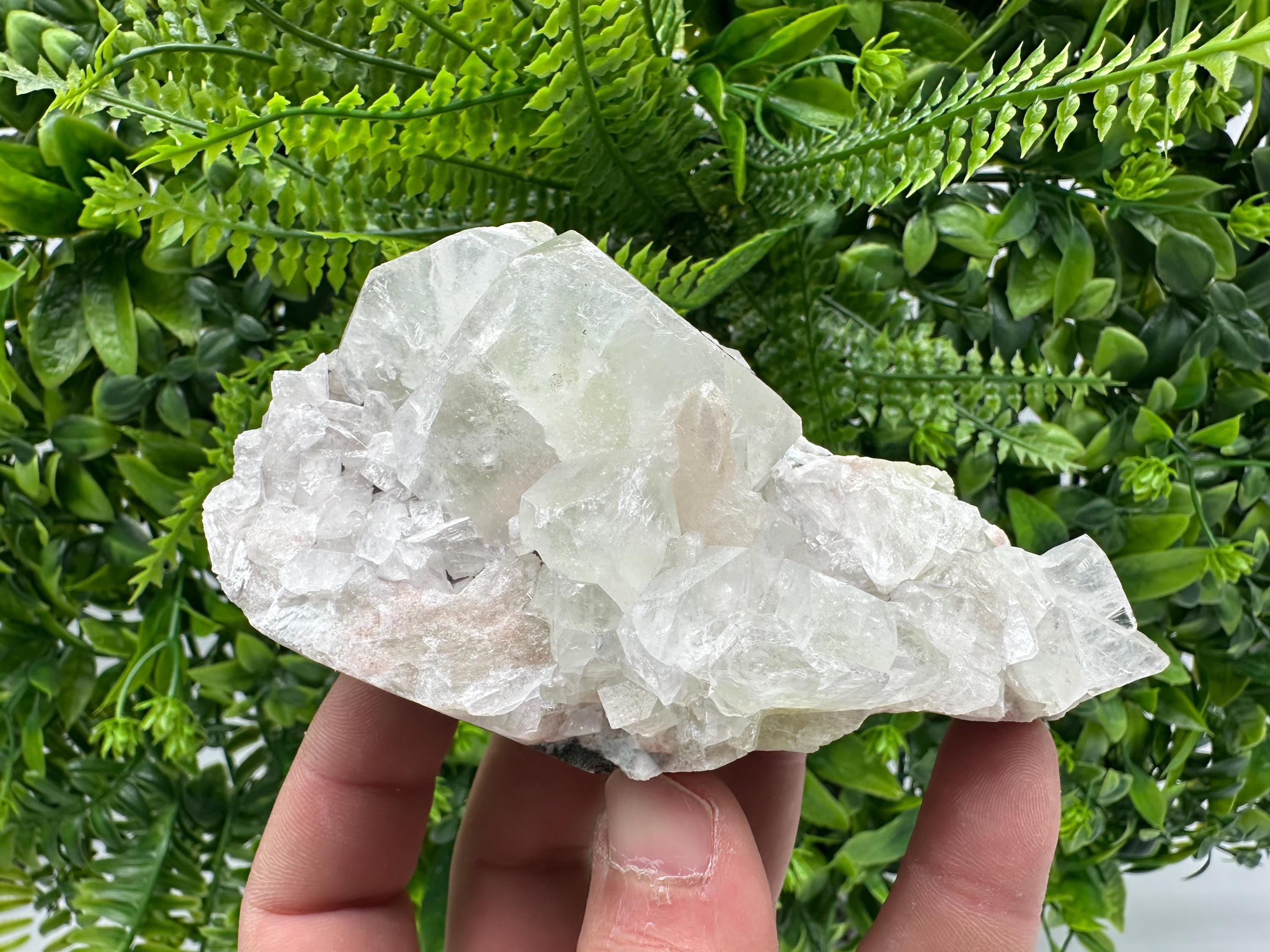 Apophyllite Stilbite on Chalcedony, India Crystal Specimen