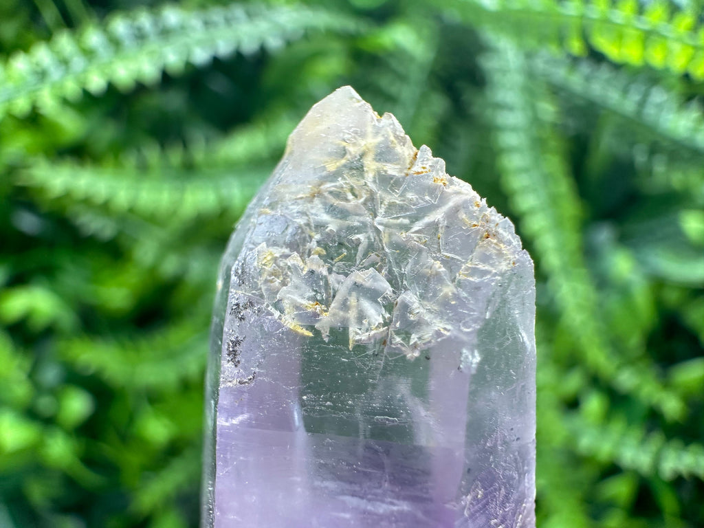 Phantom Amethyst Crystal with Cerussite, Bulgarian Mineral Specimen (4.5cm)