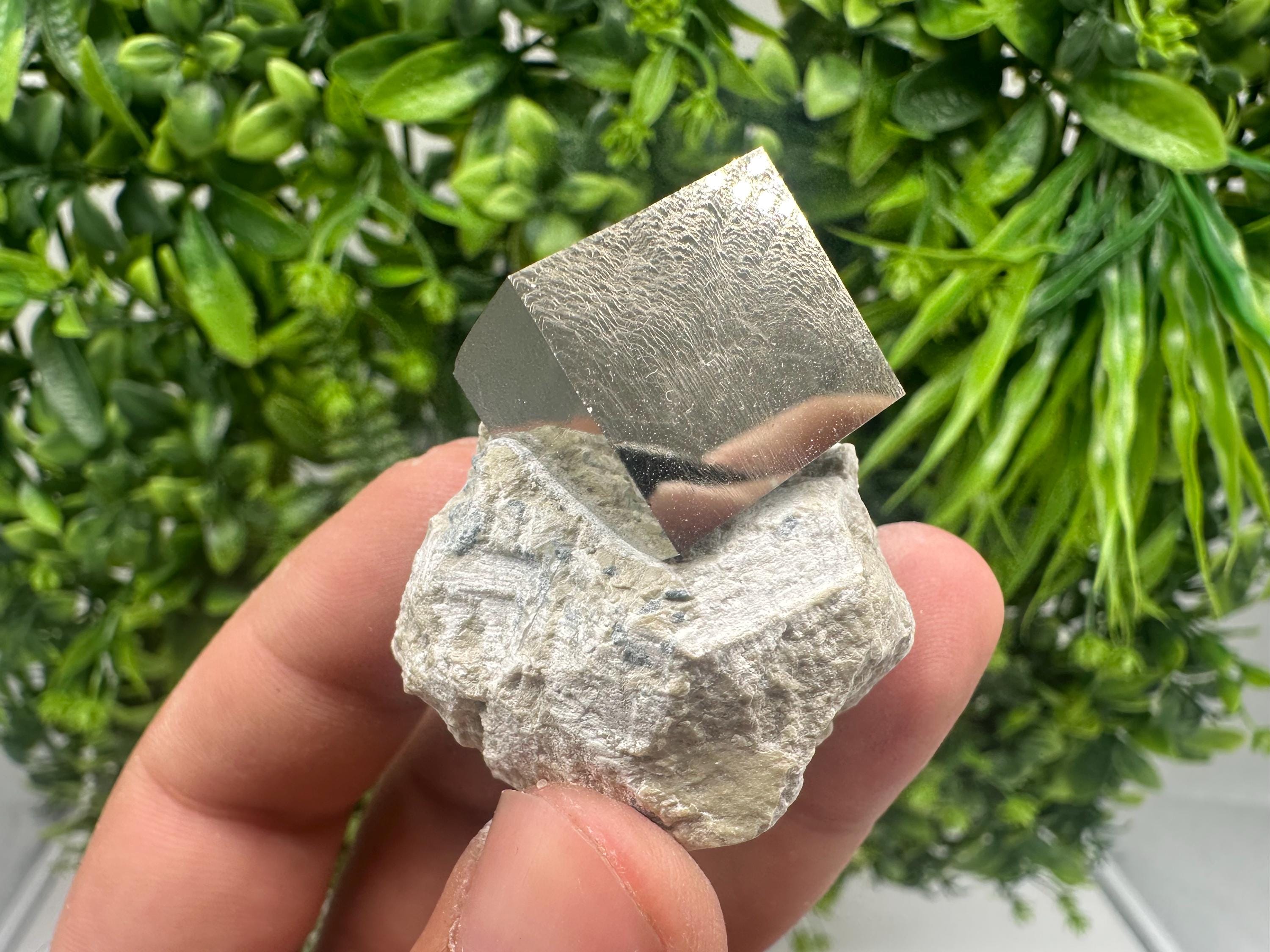 Large Pyrite Cube on Matrix, Navajun Spain, Home Decor Stone