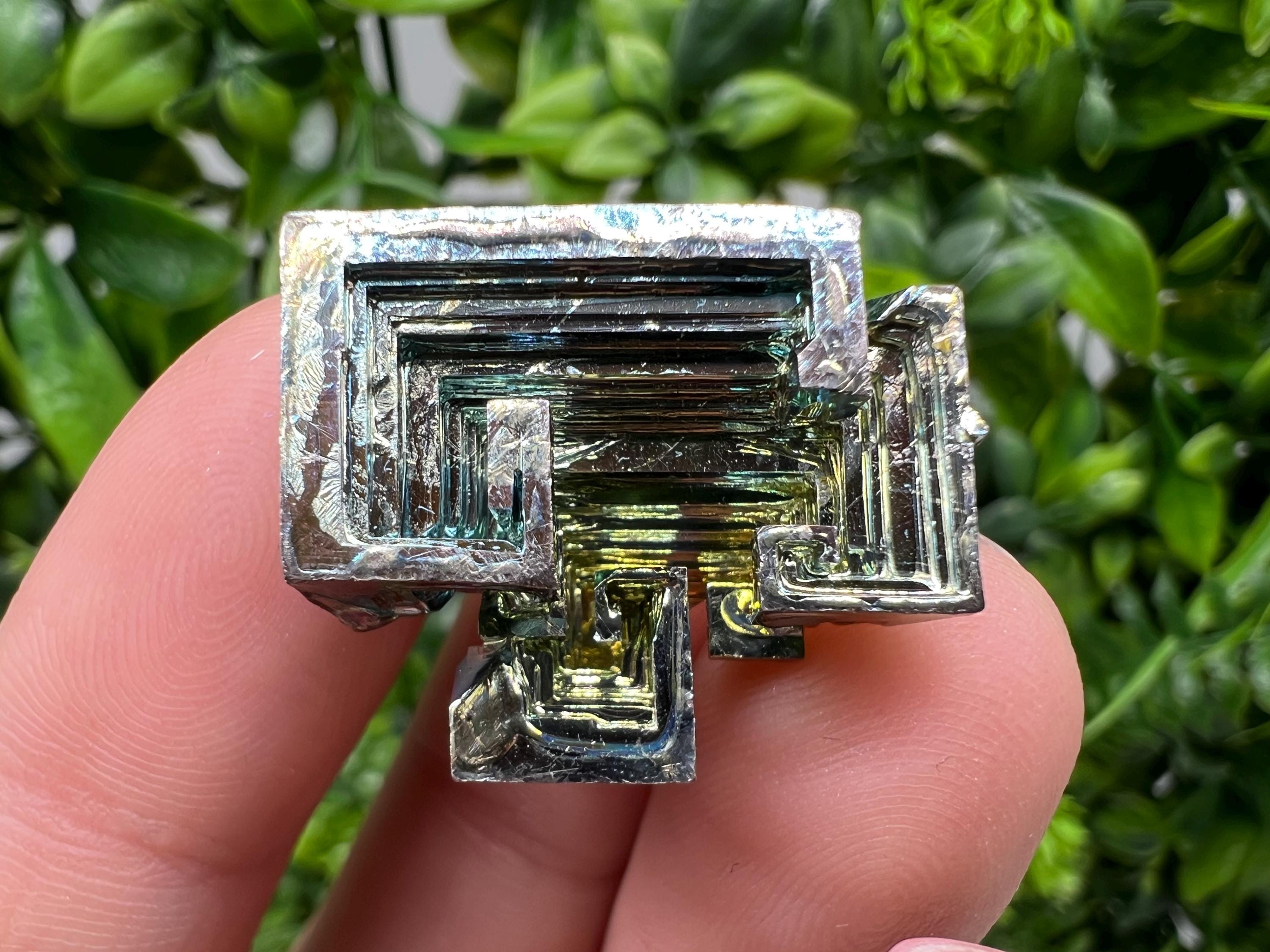 Rainbow Bismuth Crystal: Rare Gemstone Specimen, 14 grams