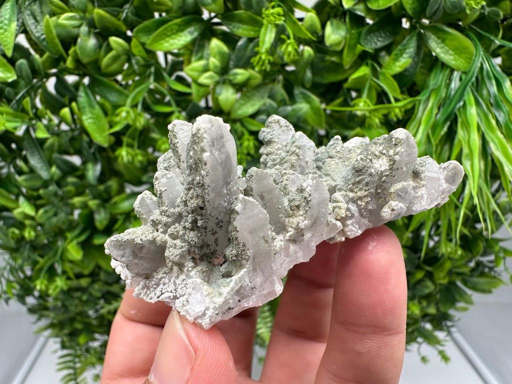 Chlorite Quartz Mineral Specimen, Borieva Mine Bulgaria, Home Decor Stone