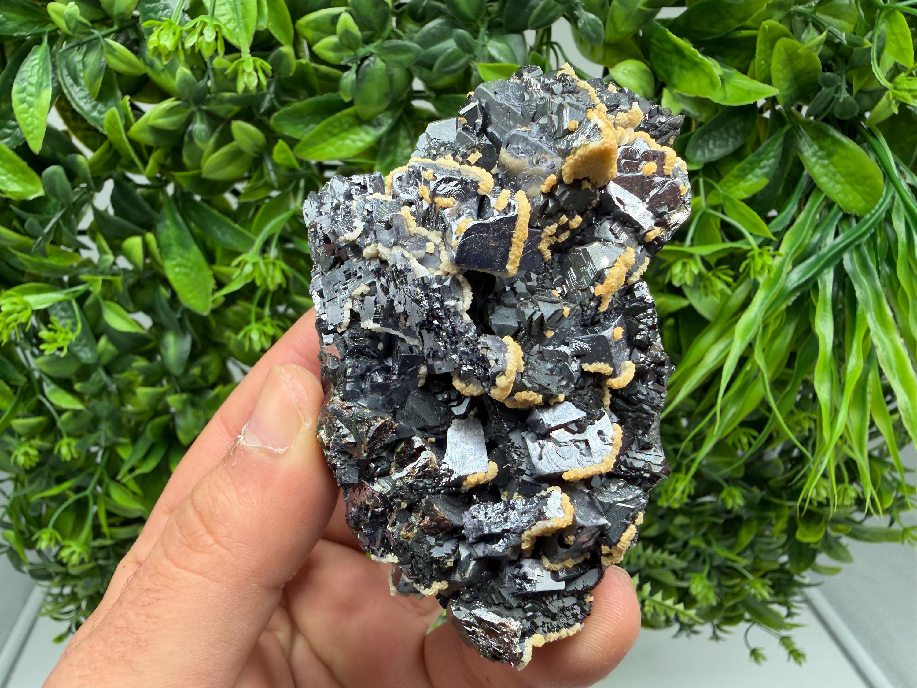 Amazing Galena spinel law on Quartz whit Siderite,from Krushev dol mine,Bulgaria,natural,collection mineral specimen,home decor crystal,souv