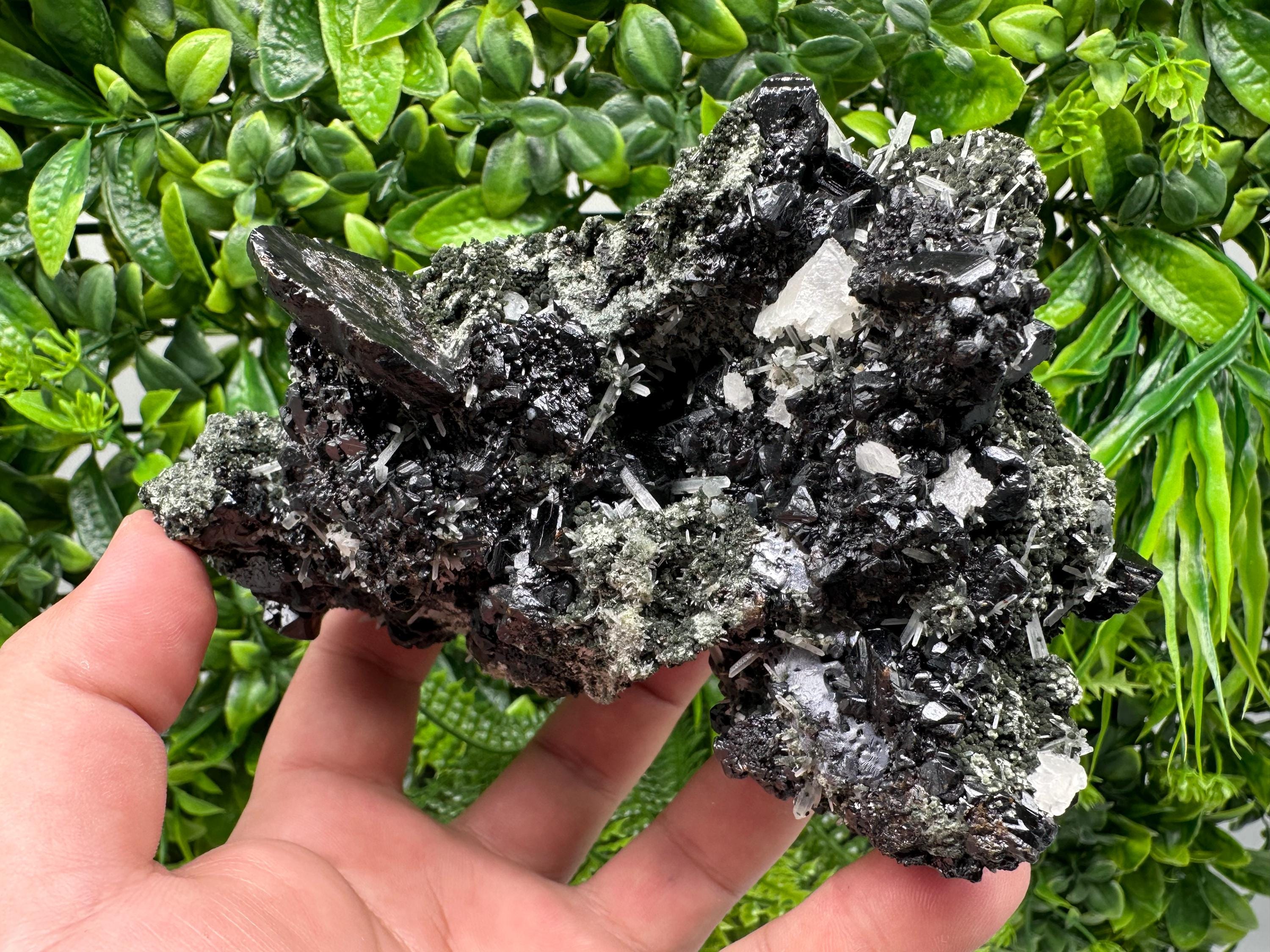 Stunning Mirror Galena,Sphalerite,Calcite from Borieva mine,Madan,Bulgaria,natural,collection mineral specimen,Home decor stone,Rare crystal