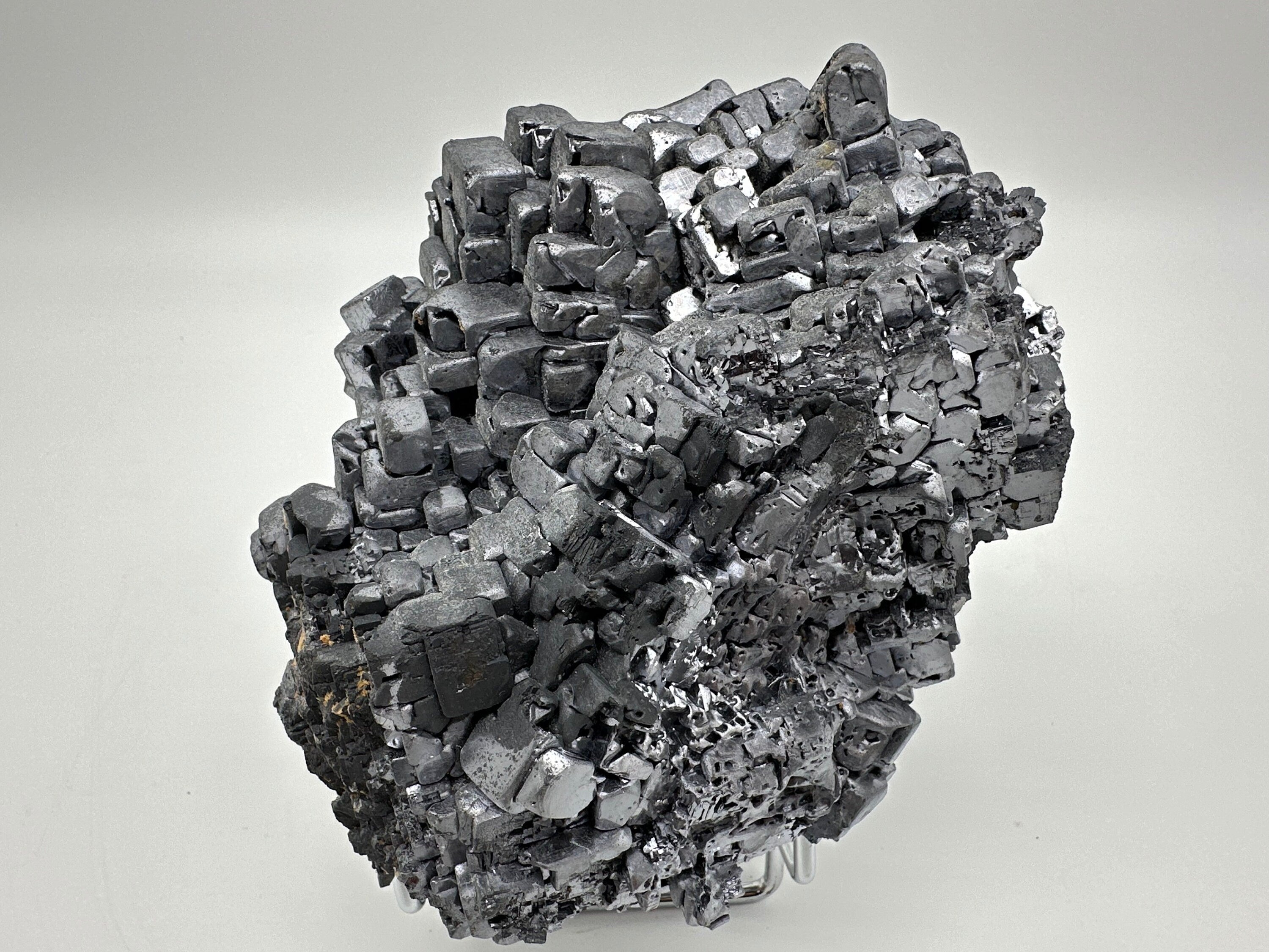 Natural Shiny Galena Cluster with Siderite and Quartz, Bulgaria