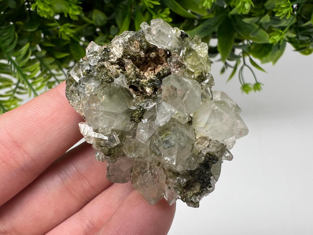 LARGE, Green Epidote with Quartz Crystals - Extremely Sparkly with Rainbows,souvenirs collection stone,gift,decor, Eastern Anatolian, Turkey
