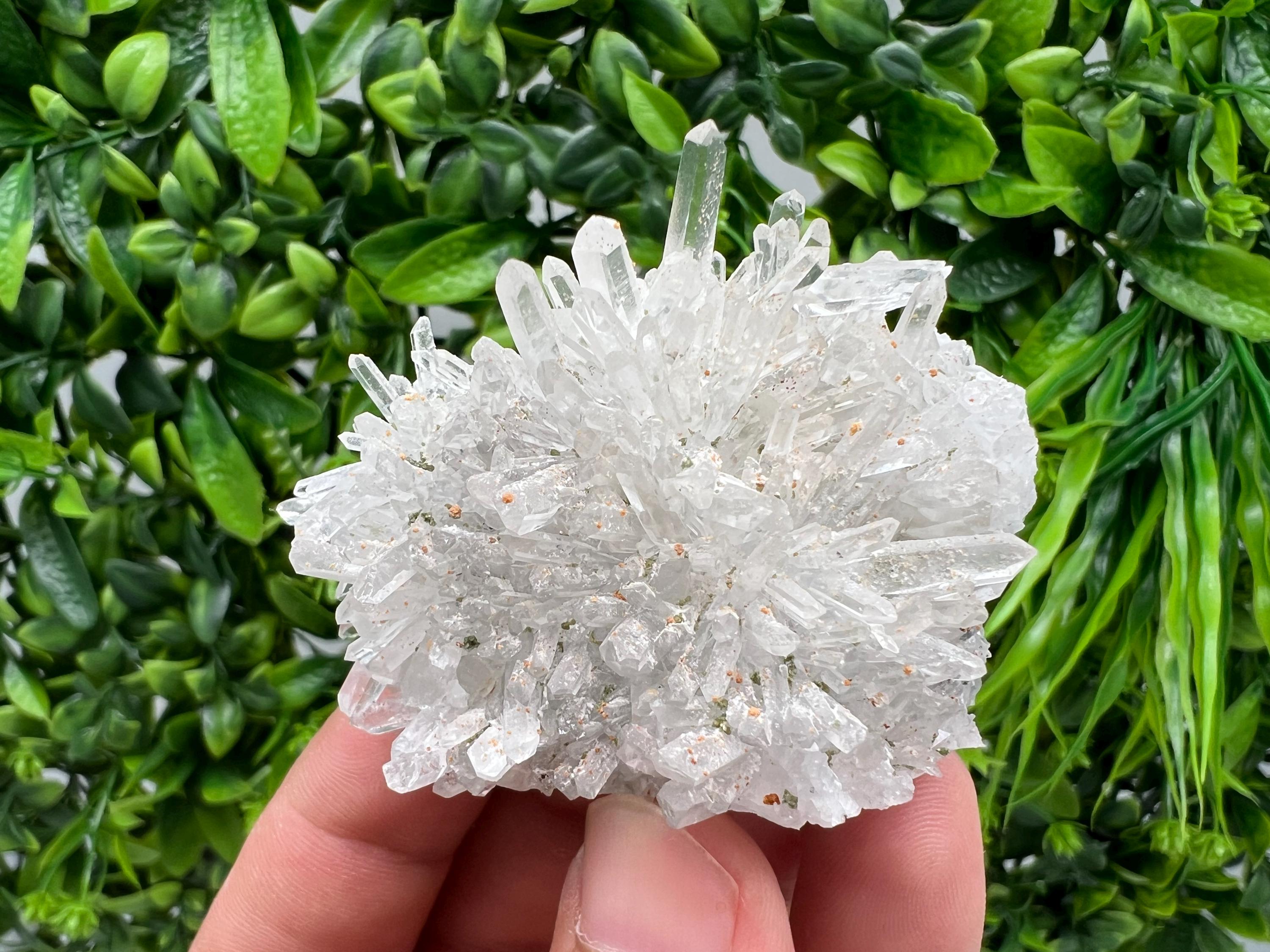 Wonderful Transparent Quartz on Chlorite Matrix,From Borieva mine,Madan,Bulgaria,Quartz,Quartz crystal,mineral specimen,collection quartz