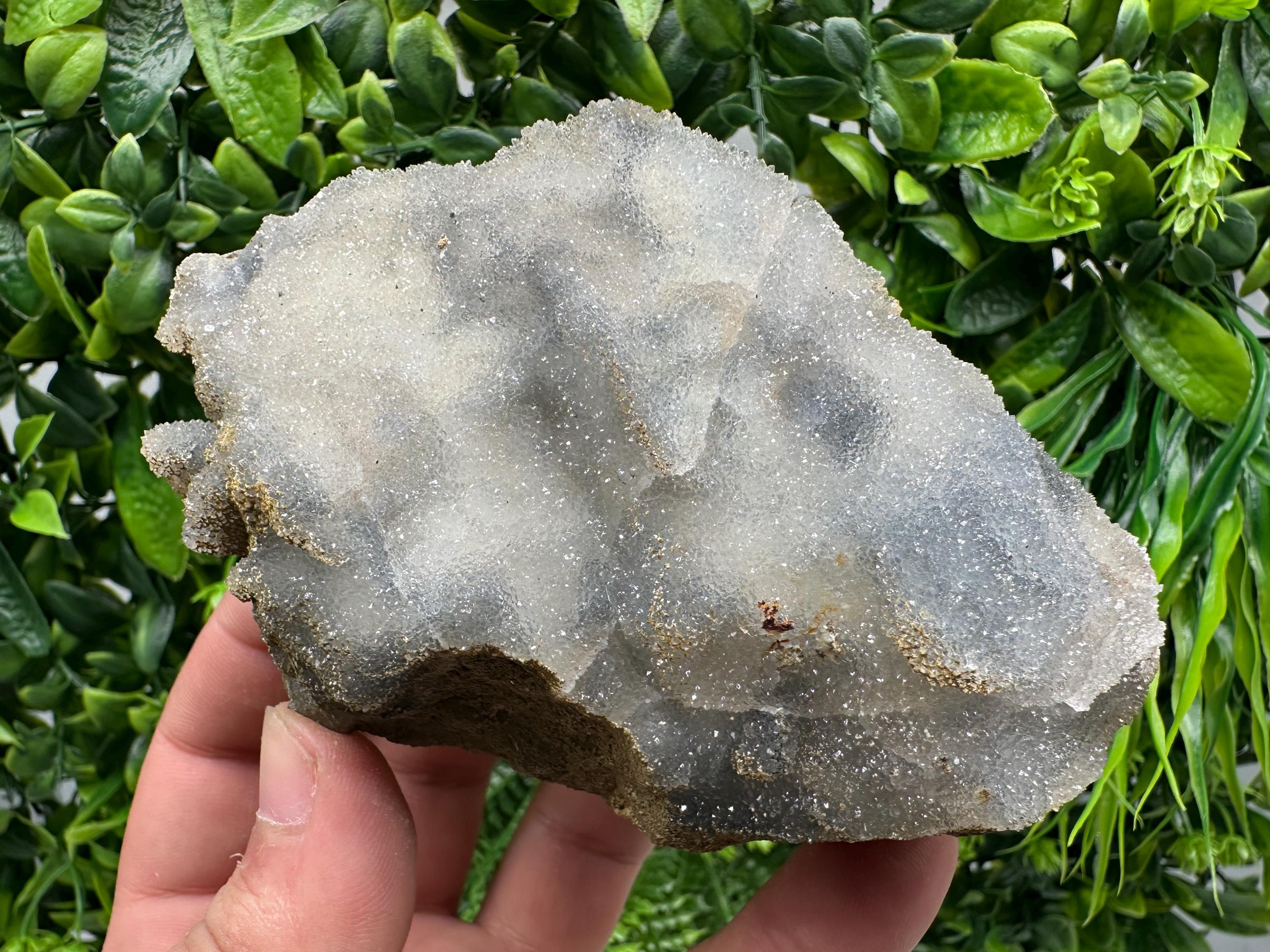 Blue Chalcedony Quartz with Chlorite Inclusions, Bulgaria Mineral Specimen