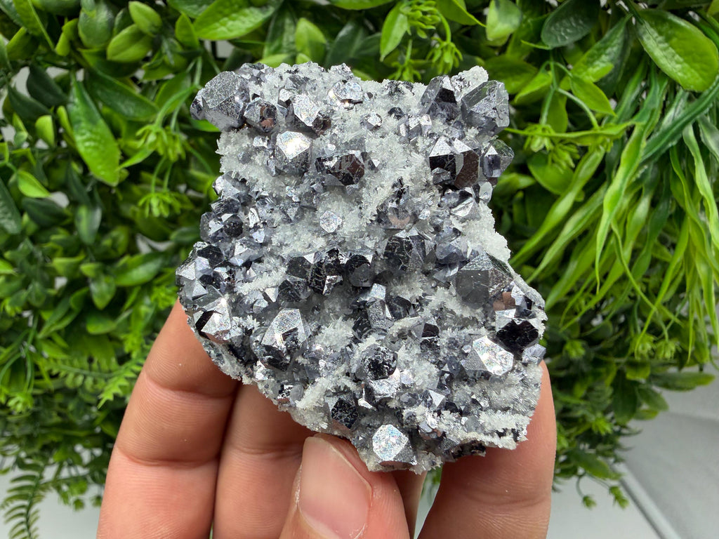 Galena Spinel with Quartz and Calcite, Borieva Mine Mineral Specimen