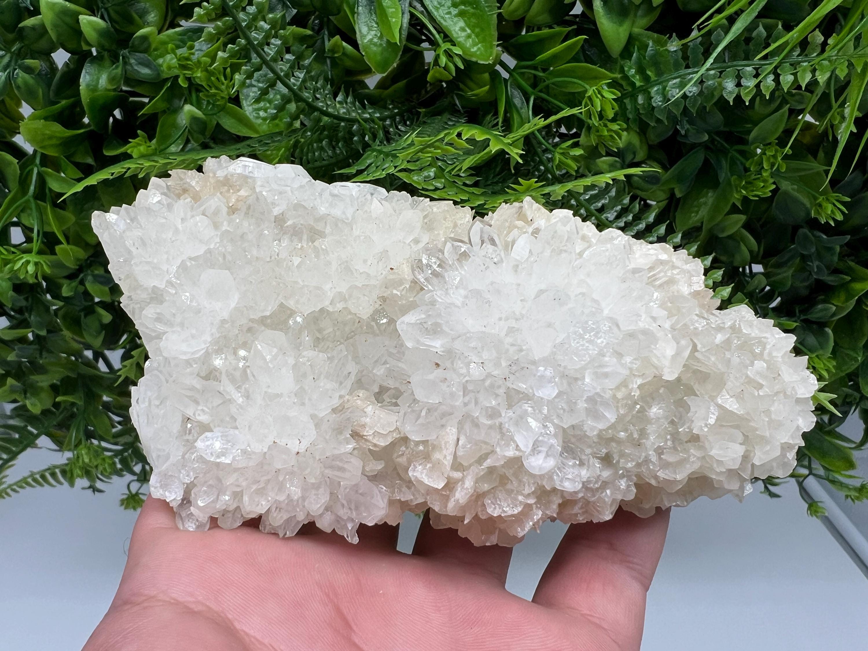 Limonite Quartz Cluster with Inclusions, Natural Crystal Mineral Specimen