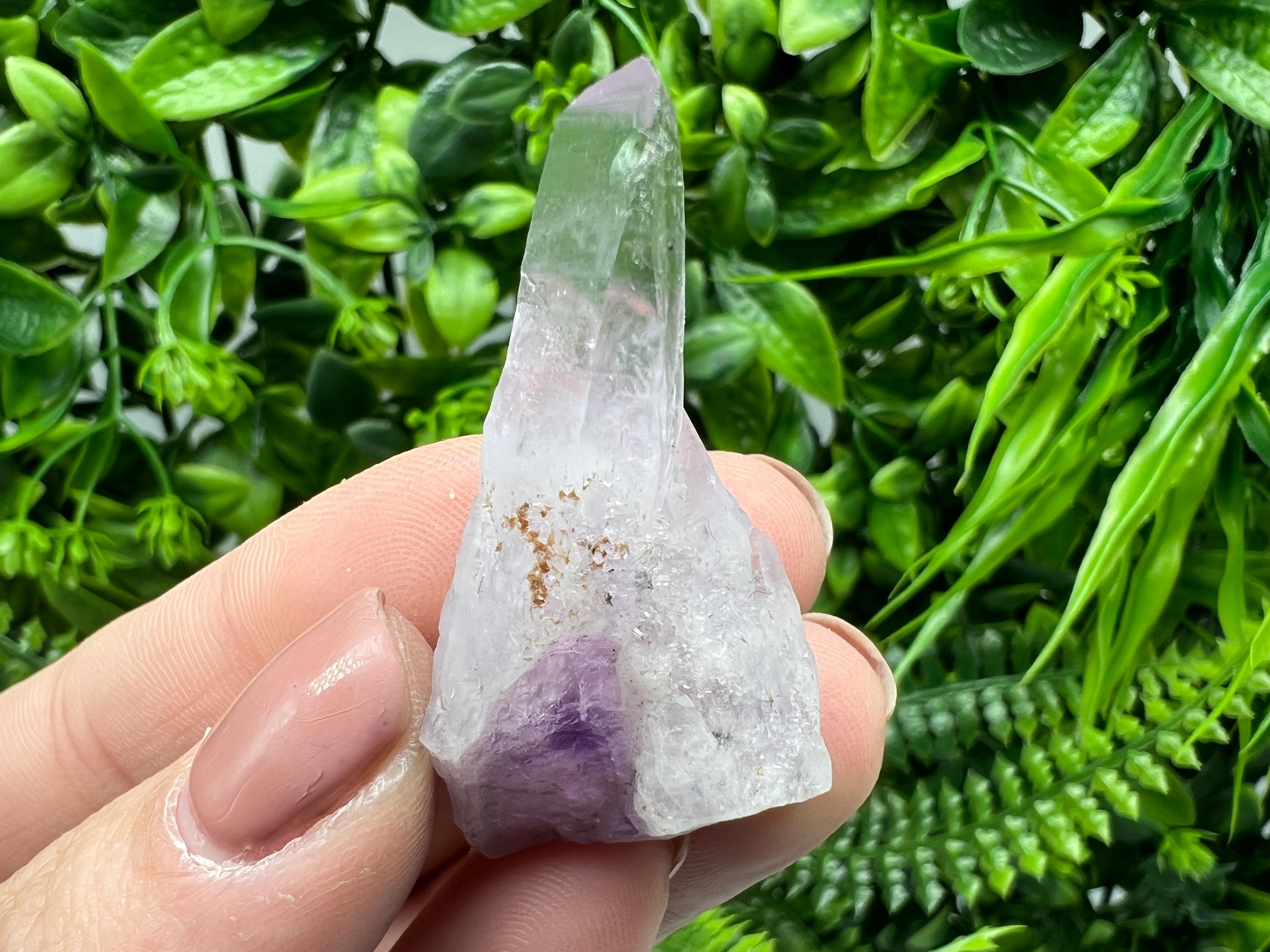Amethyst Phantom Quartz Crystal with Chalcedony and Chlorite