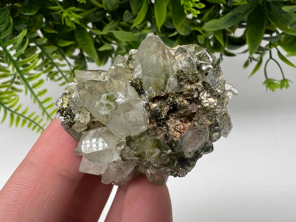 LARGE, Green Epidote with Quartz Crystals - Extremely Sparkly with Rainbows,souvenirs collection stone,gift,decor, Eastern Anatolian, Turkey